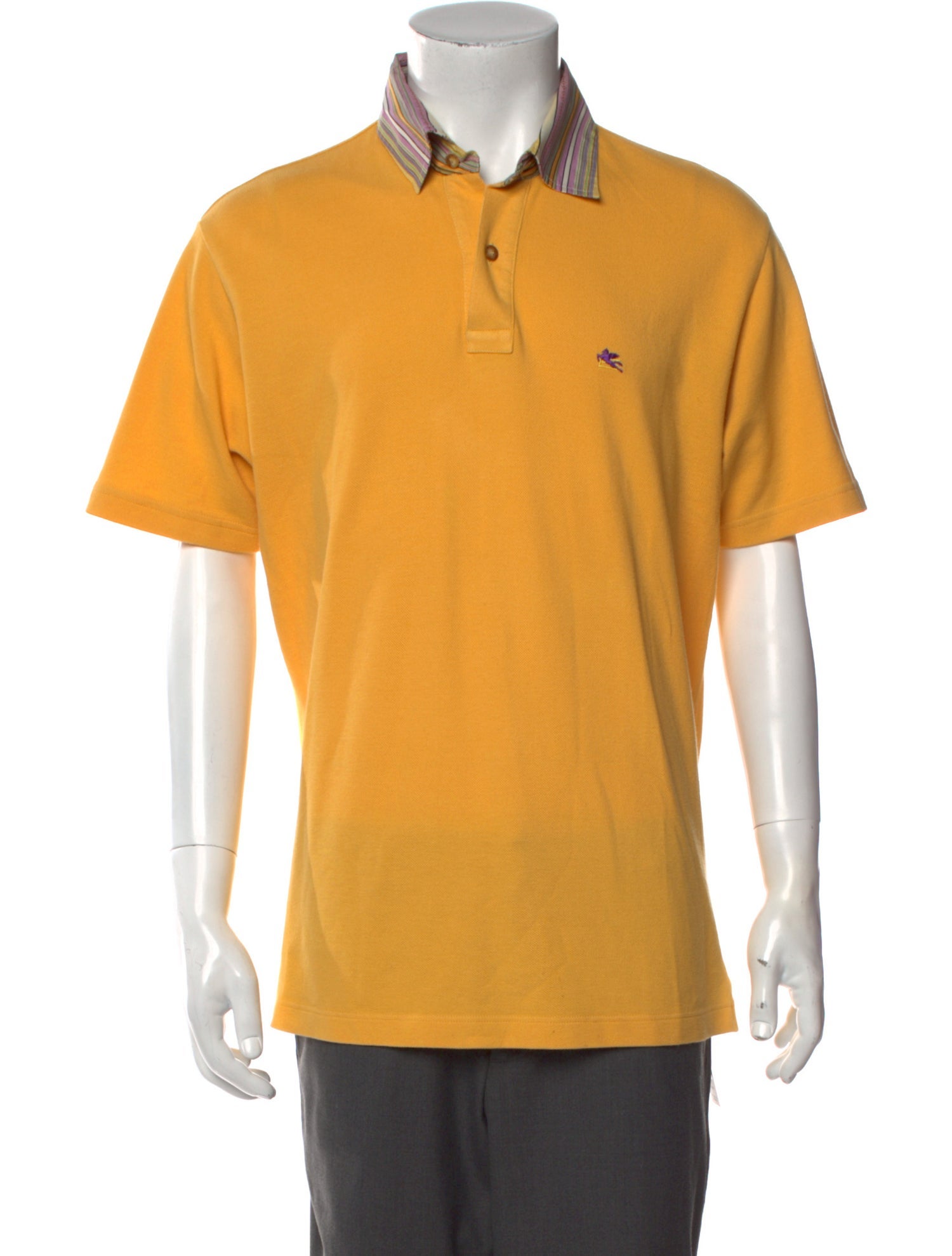 Etro Collar Short Sleeve Polo Shirt