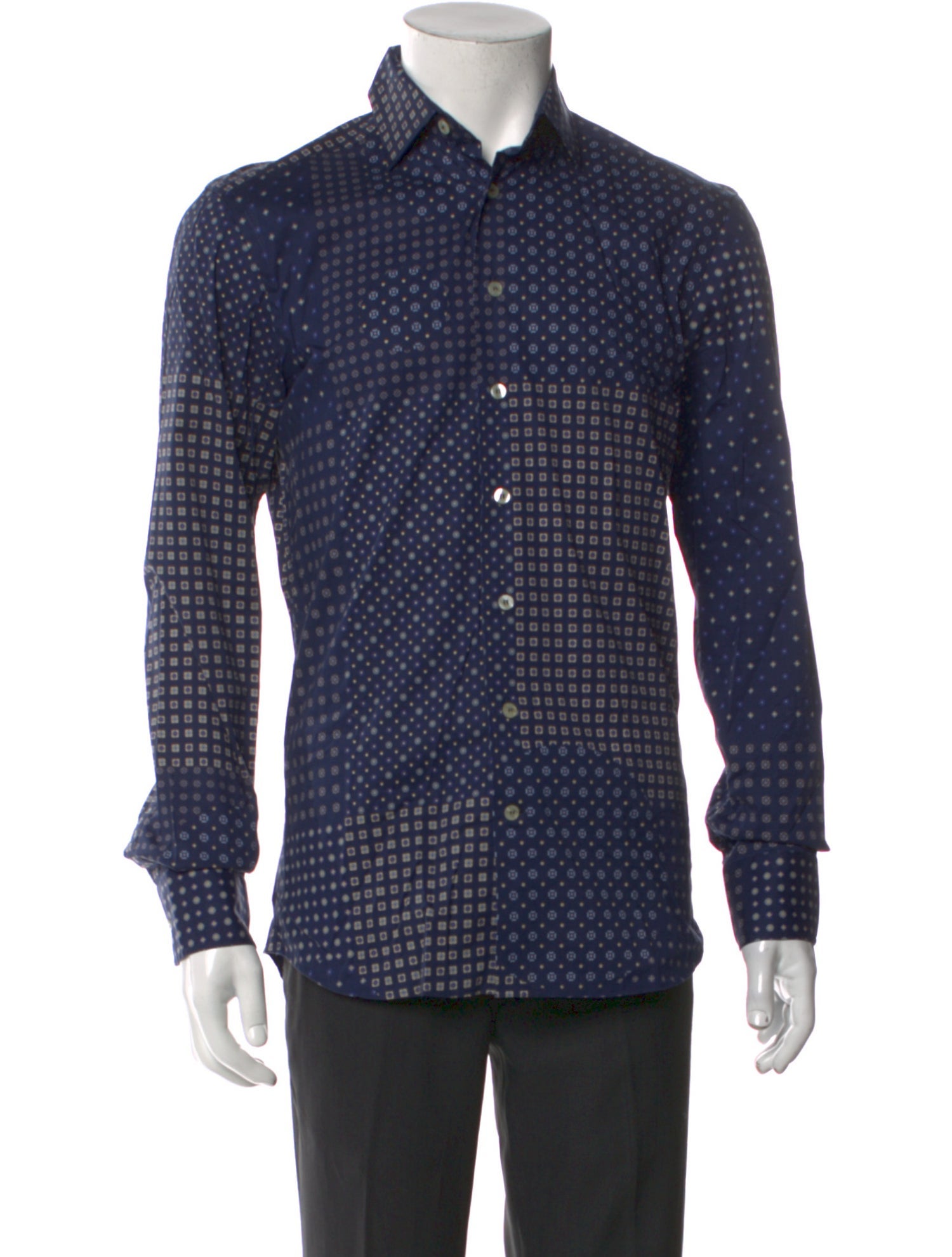 Etro Printed Long Sleeve Dress Shirt