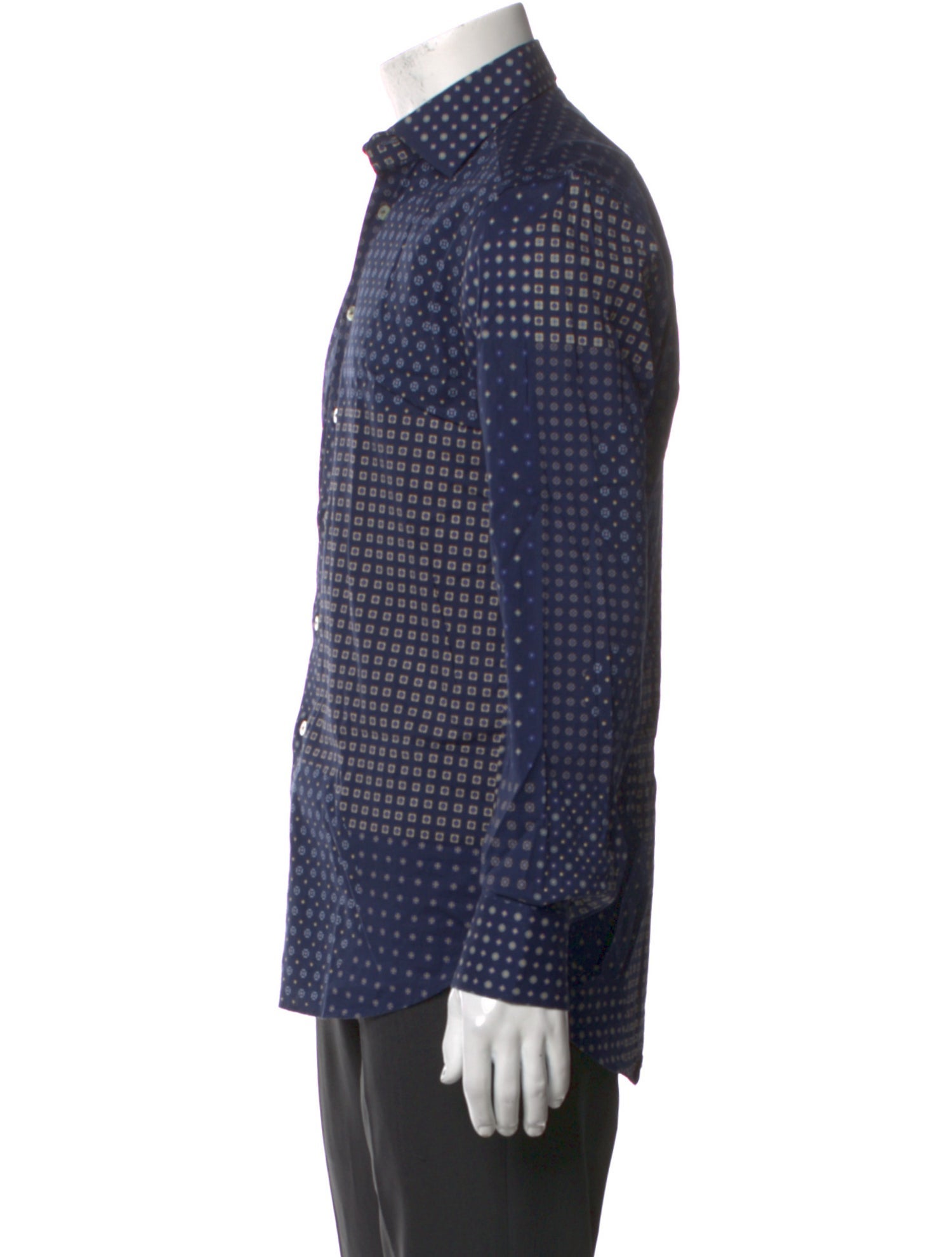 Etro Printed Long Sleeve Dress Shirt