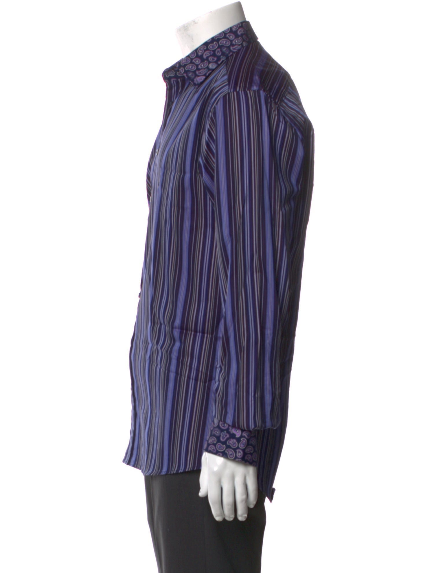 Etro Striped Long Sleeve Dress Shirt