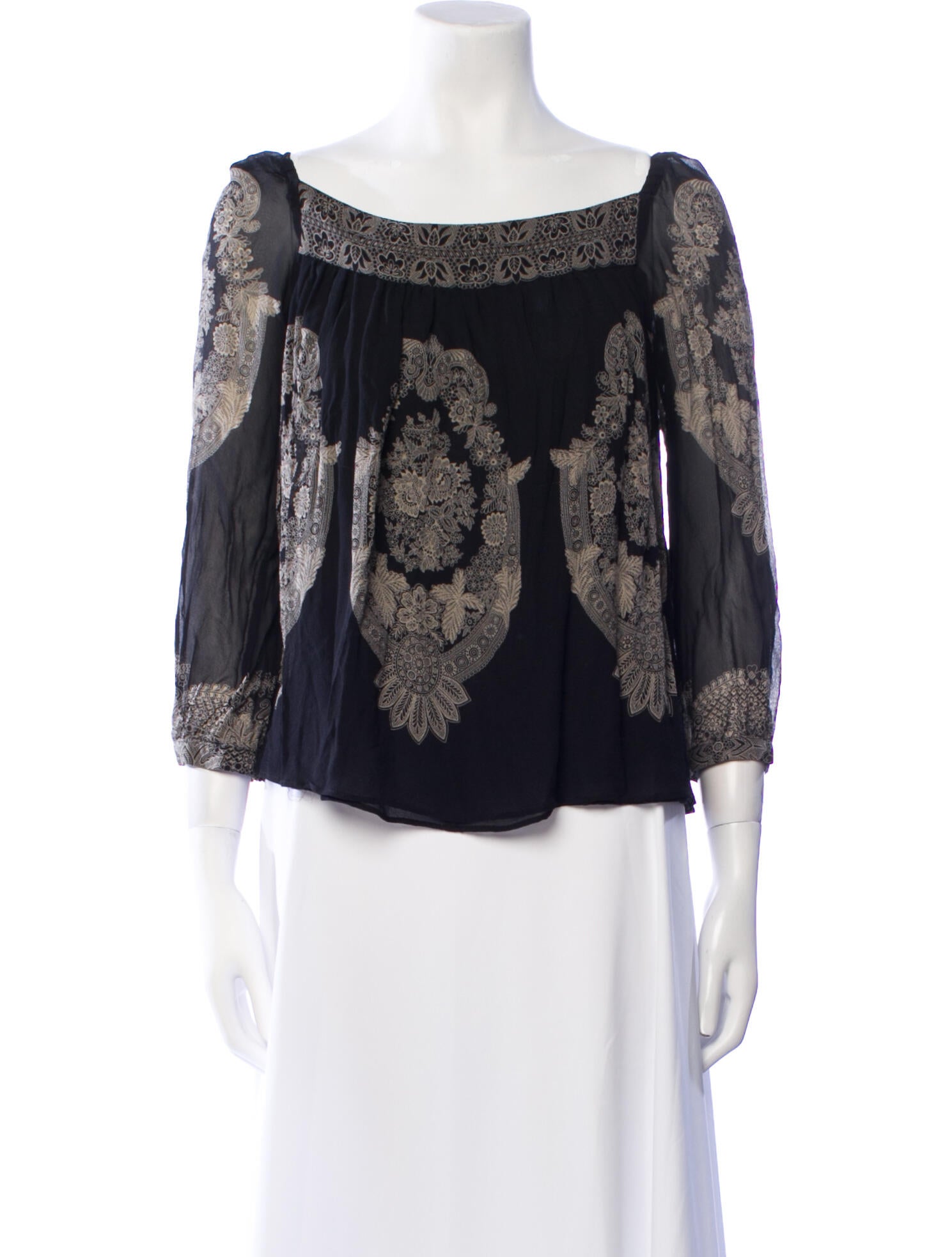 Etro Silk Floral Print Blouse