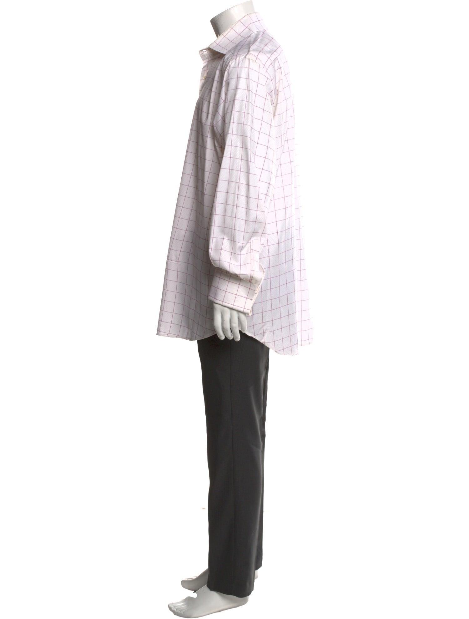 Etro Plaid Print Long Sleeve Dress Shirt