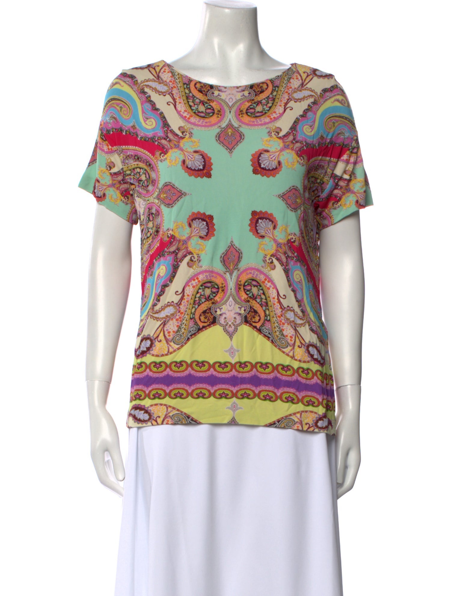 Etro Printed Scoop Neck T-Shirt
