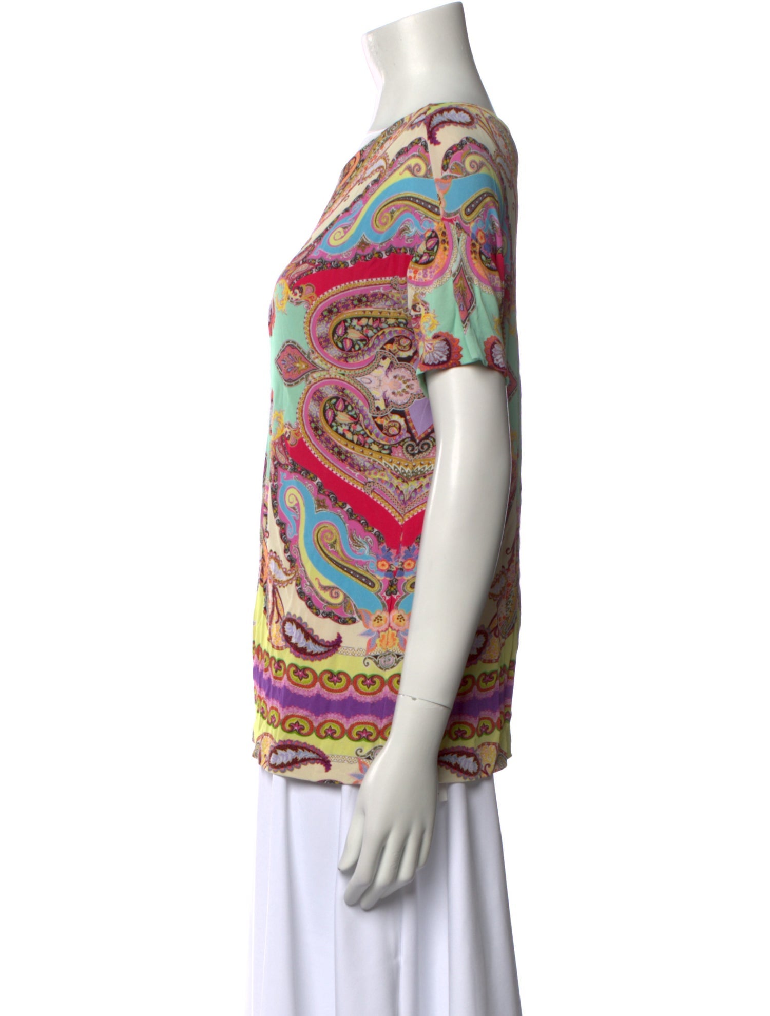 Etro Printed Scoop Neck T-Shirt