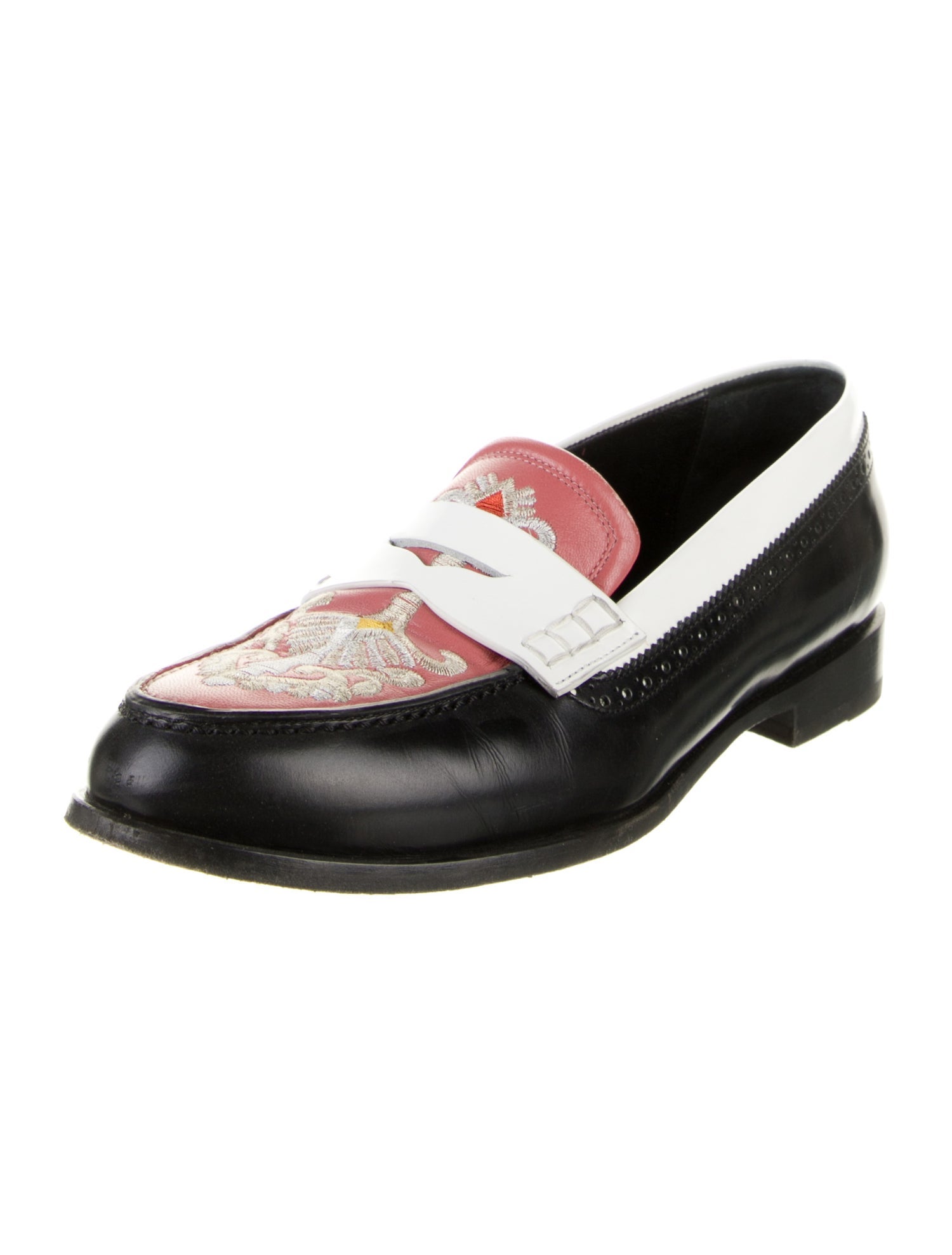 Etro Leather Patterned Loafers