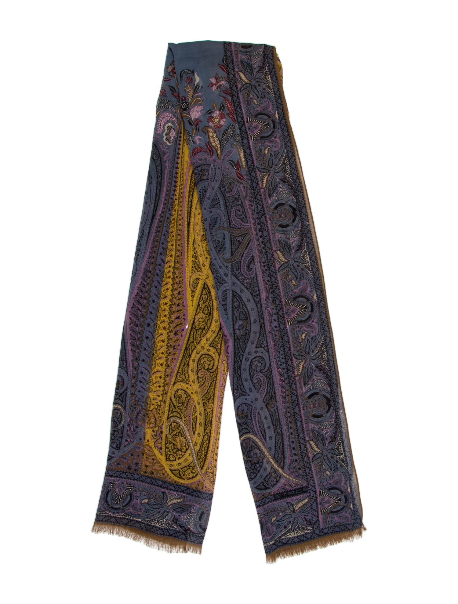 Etro Silk Paisley Print Scarf