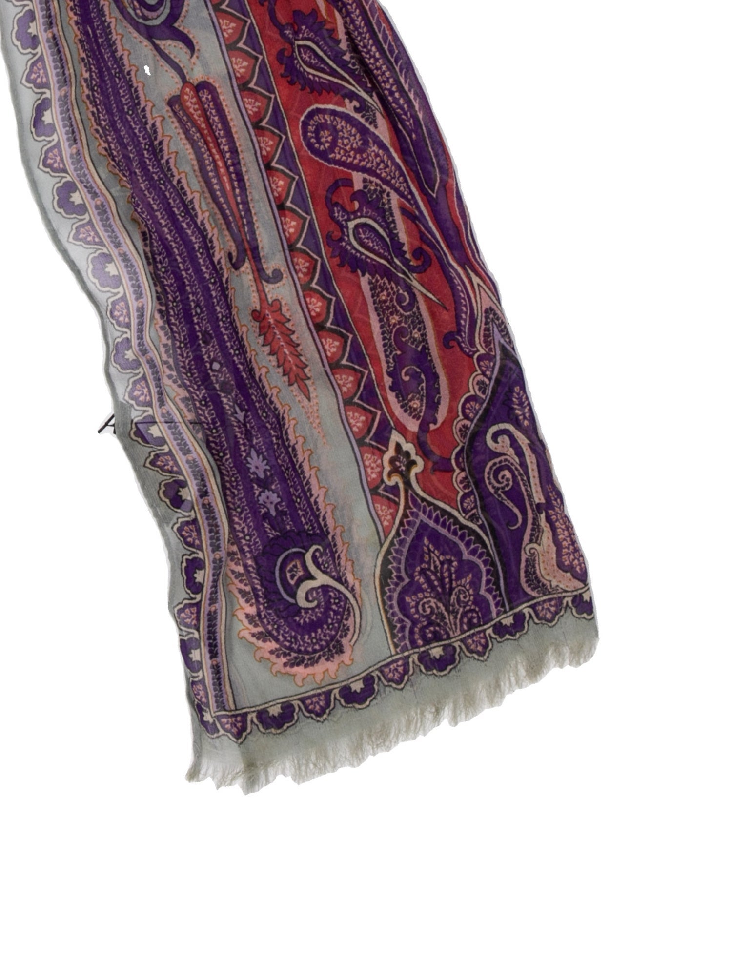 Etro Cashmere Paisley Print Scarf