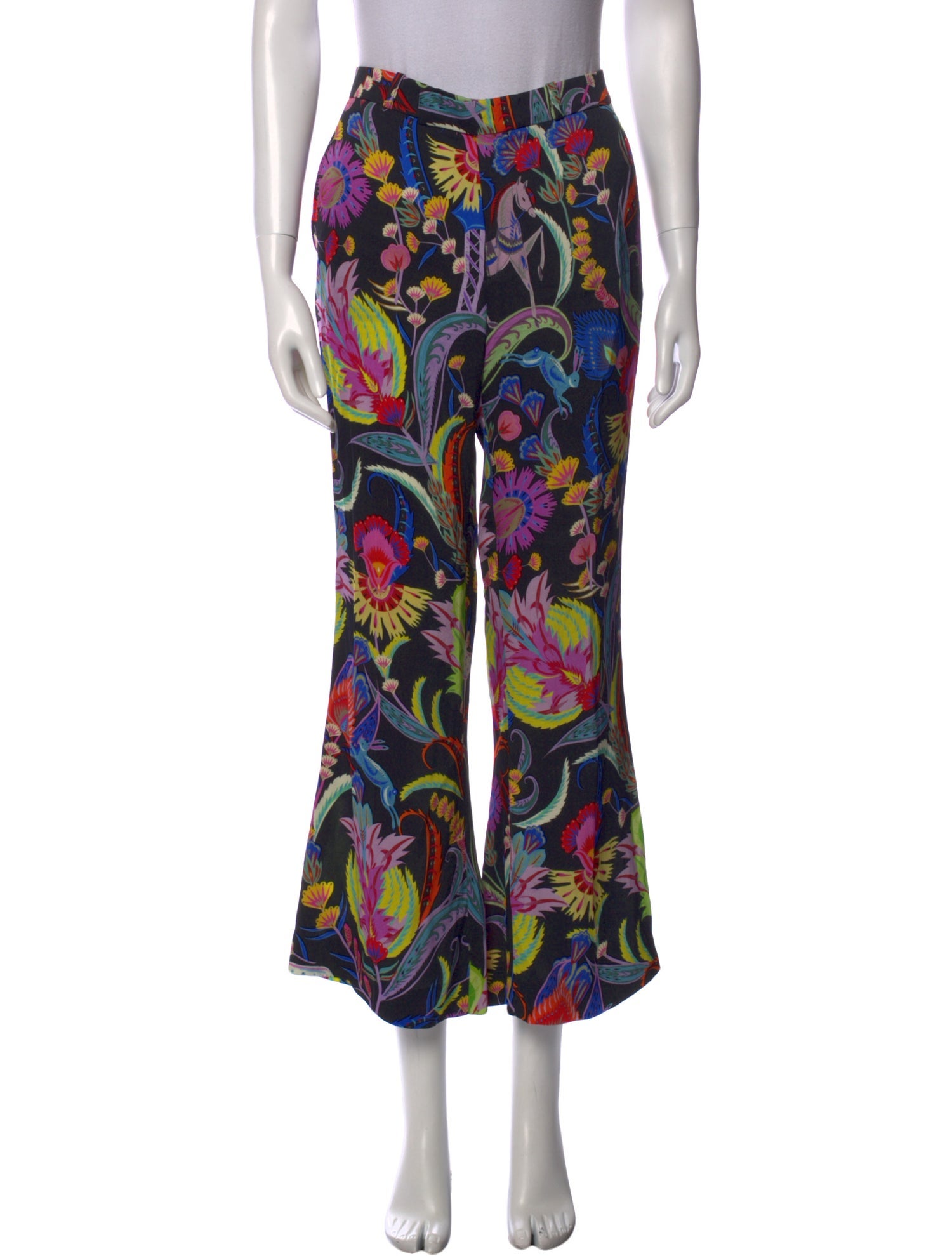 Etro Floral Print Wide Leg Pants