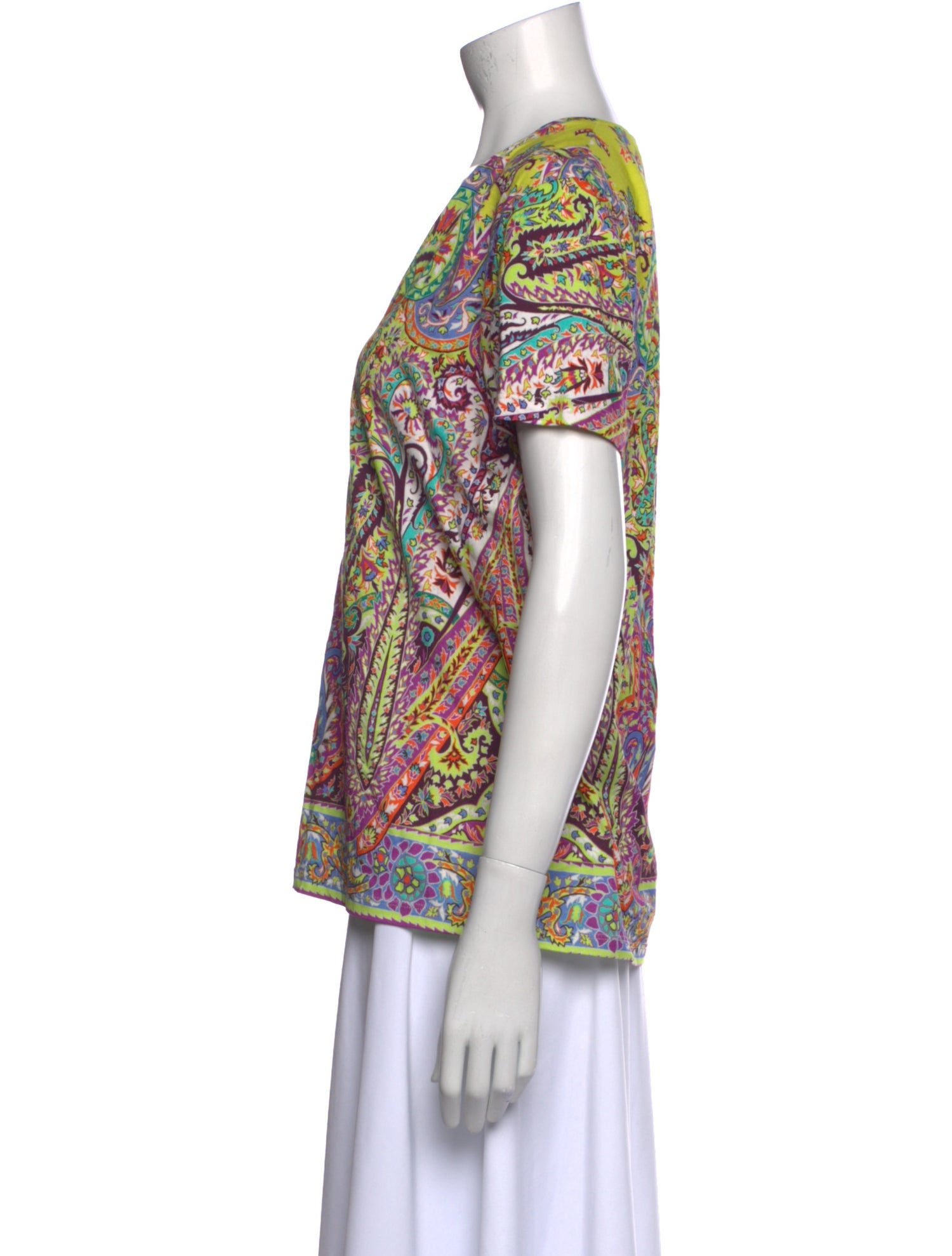 Etro Paisley Print V-Neck Blouse