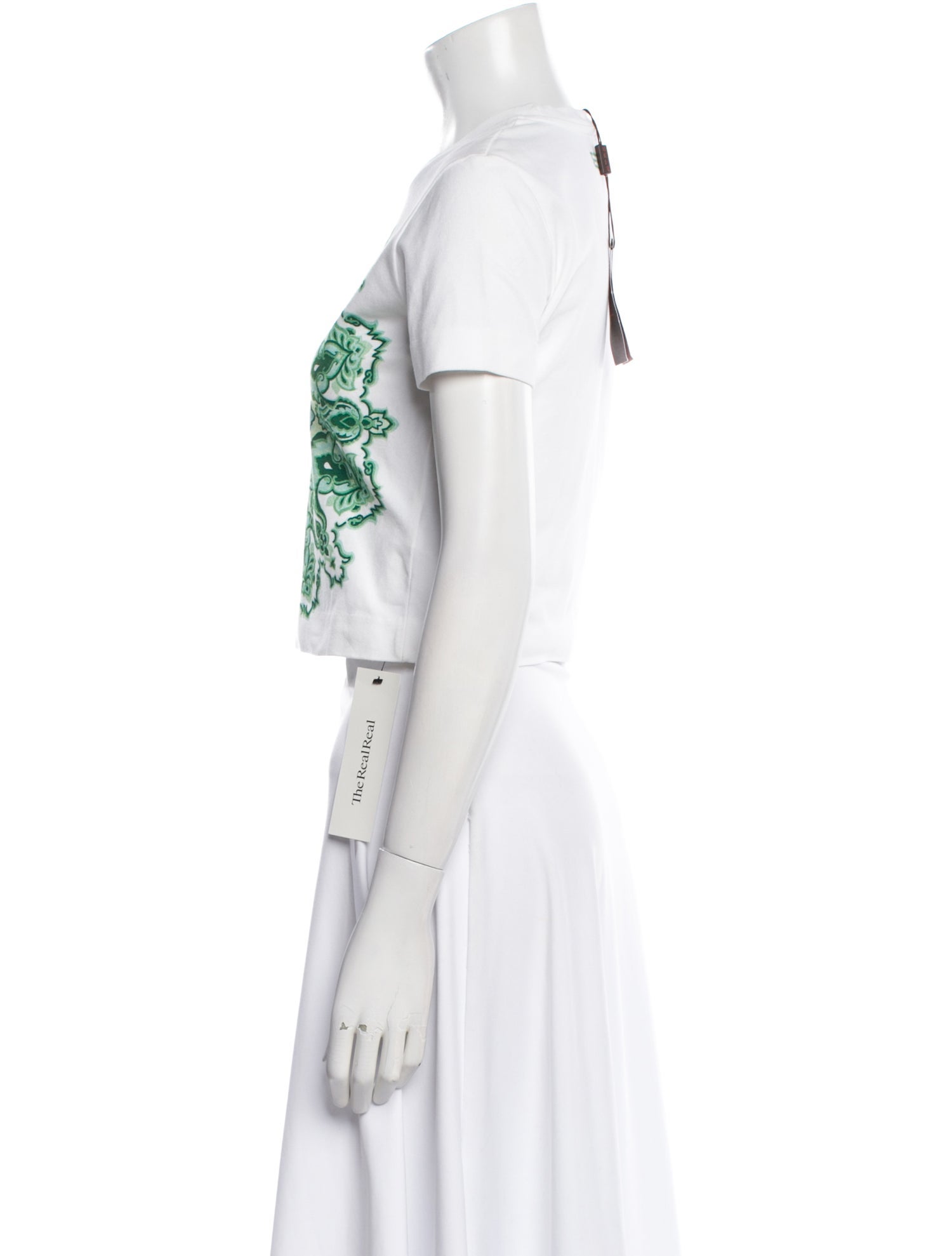 Etro Graphic Print Crew Neck Crop Top w/ Tags