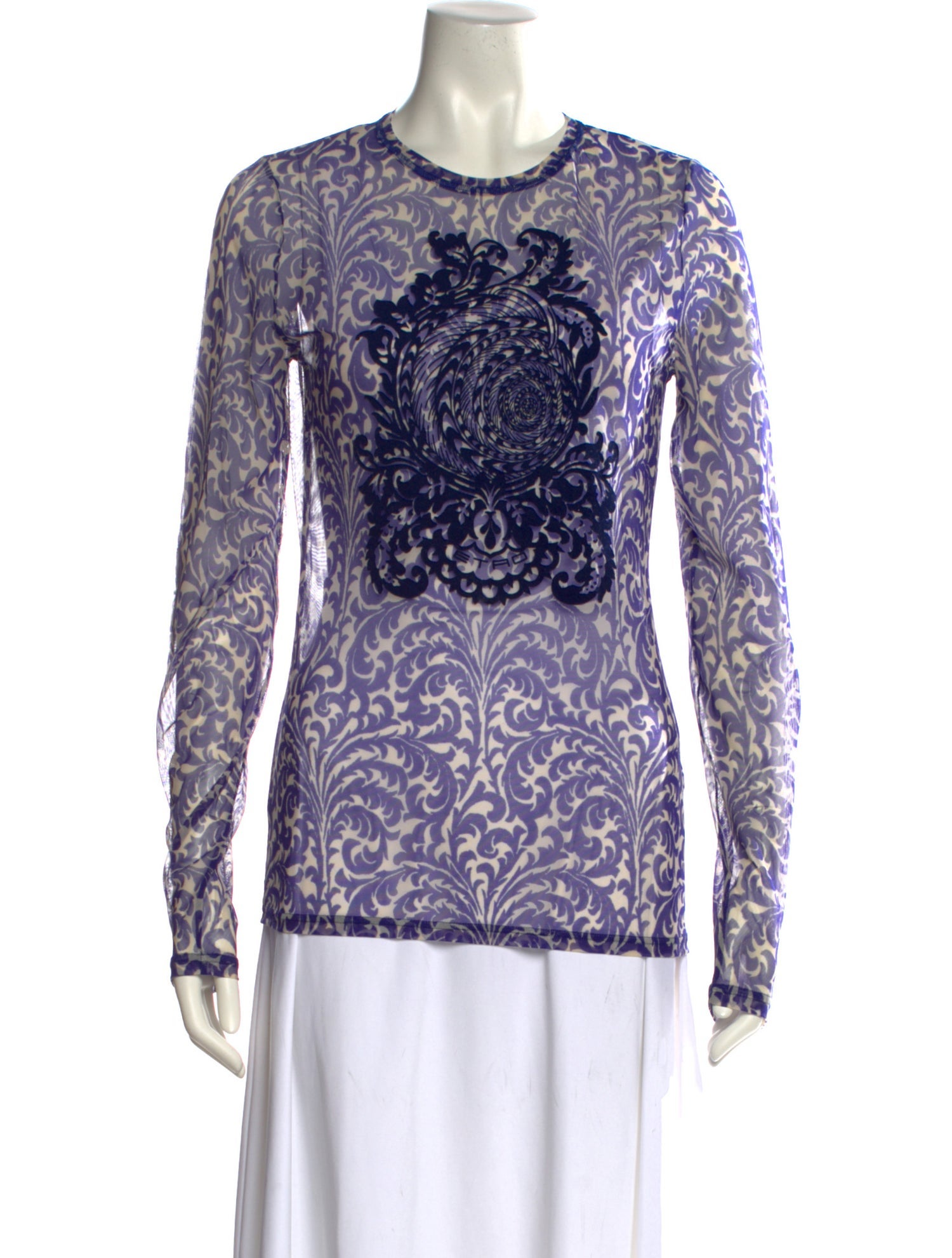 Etro Paisley Print Crew Neck Top