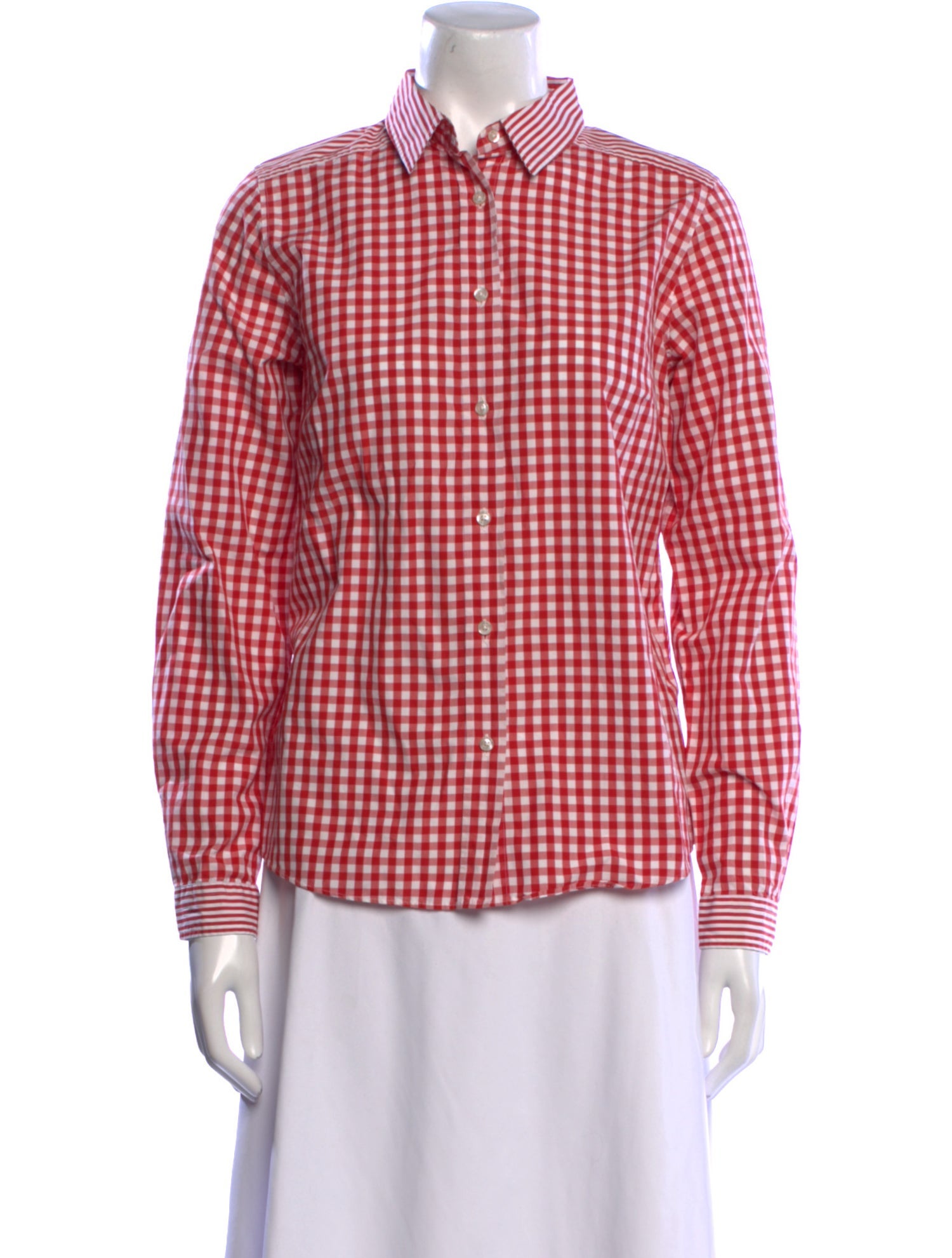 Etro Plaid Print Long Sleeve Button-Up Top