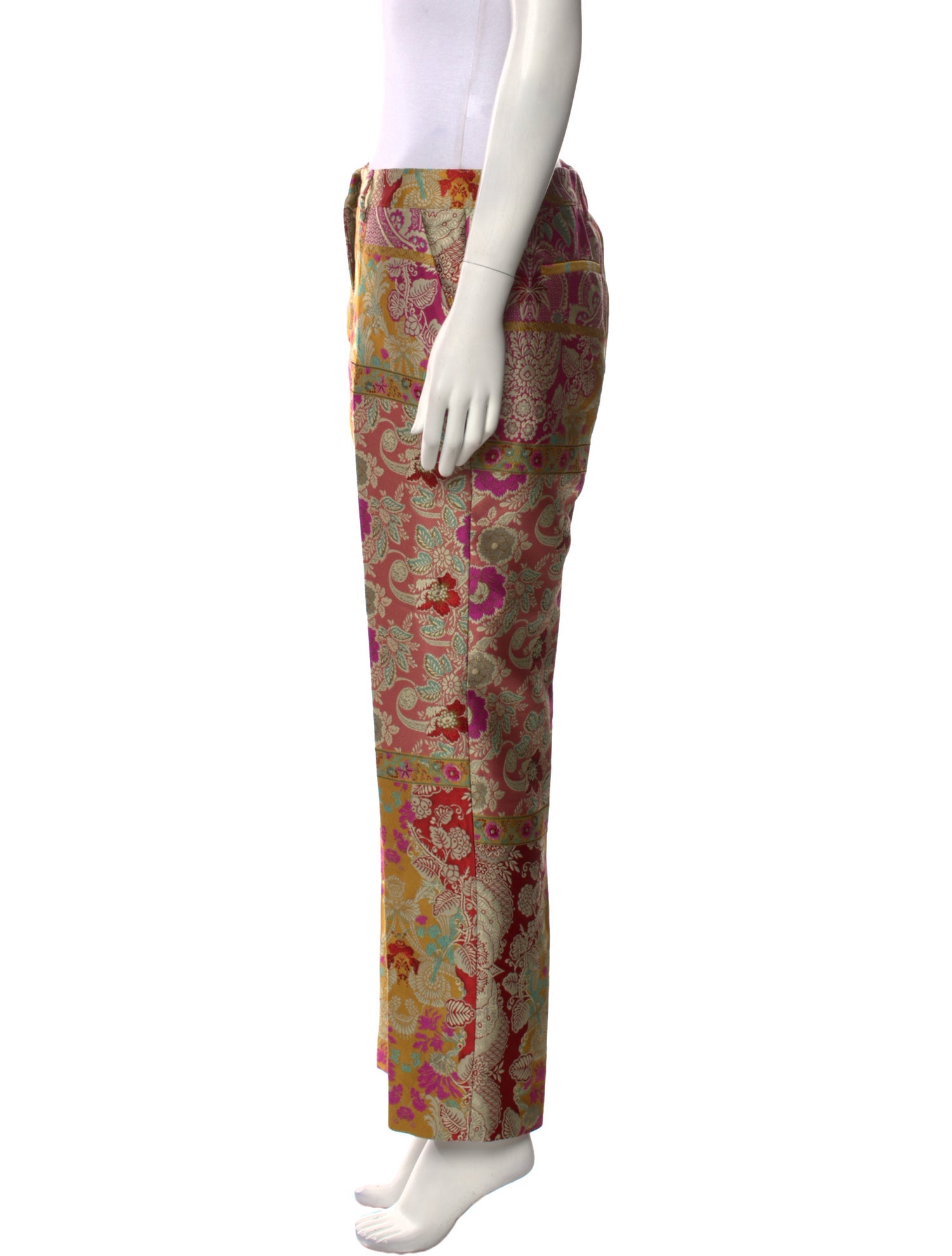Etro Floral Print Straight Leg Pants