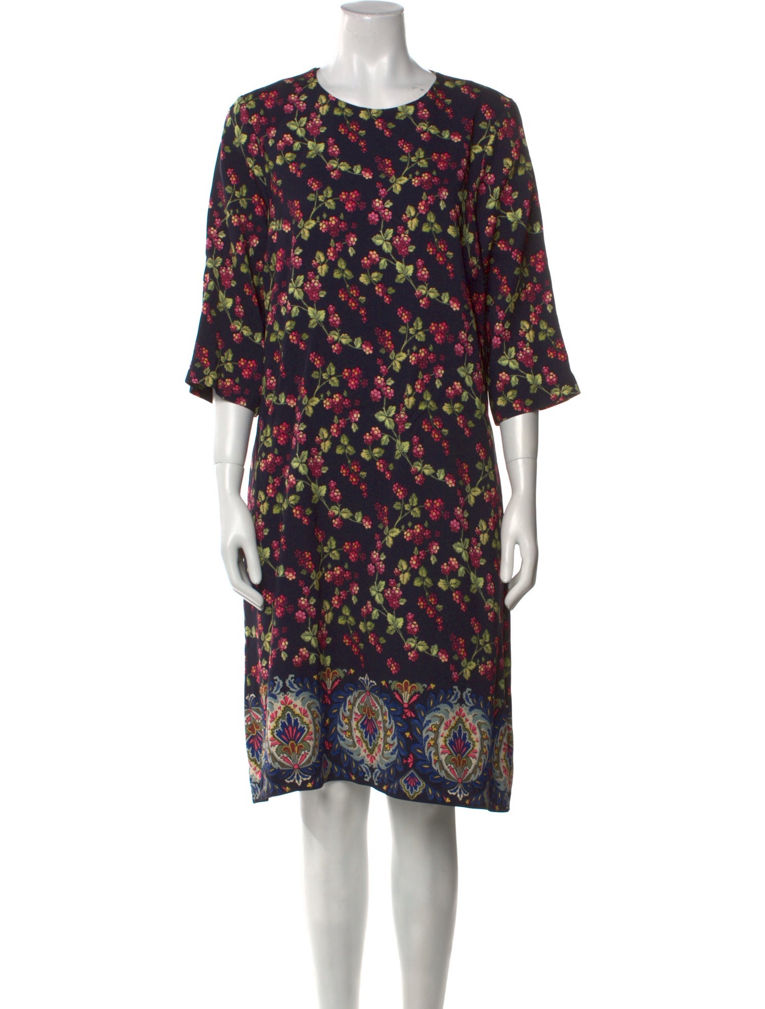Etro Floral Print Midi Length Dress