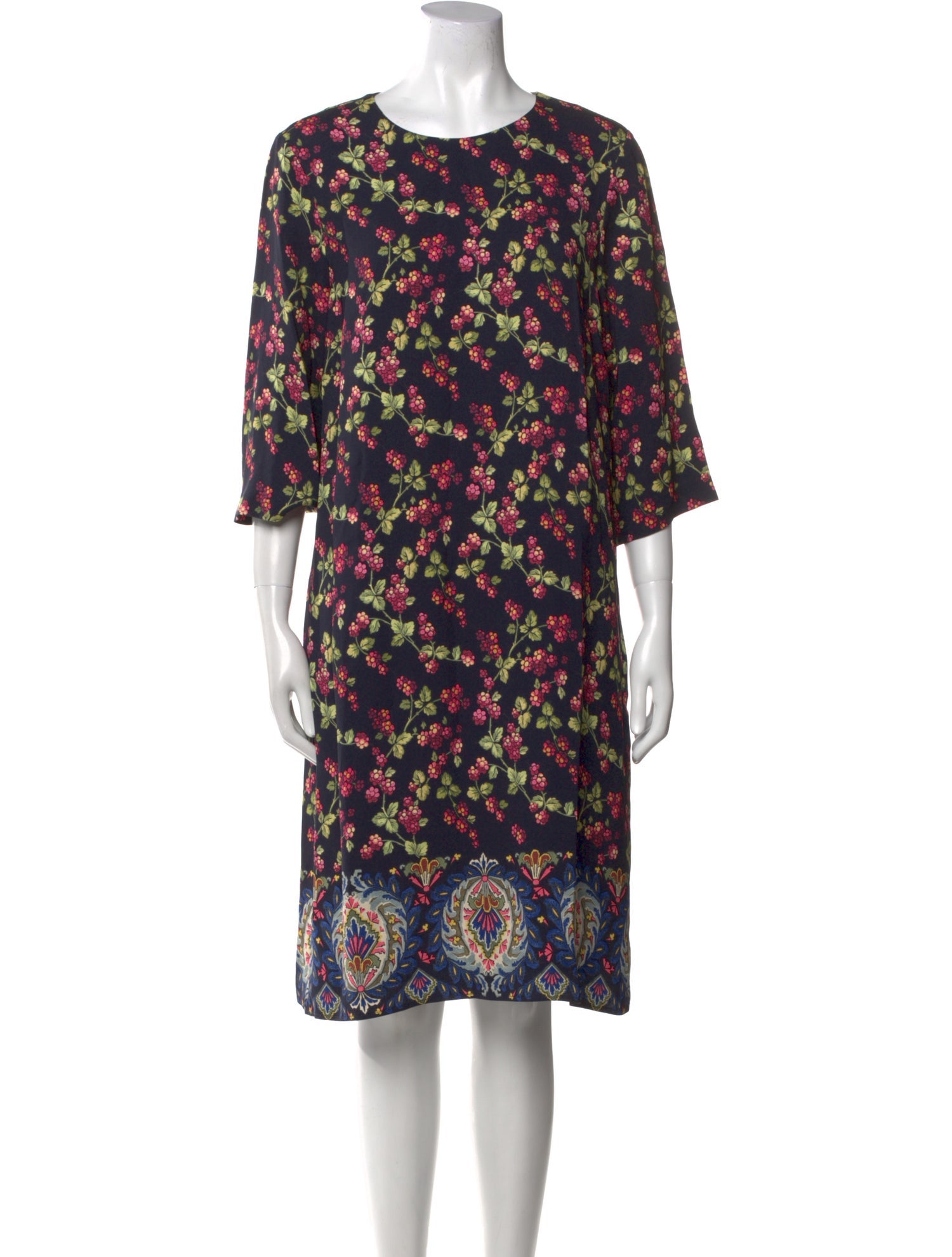 Etro Floral Print Knee-Length Dress