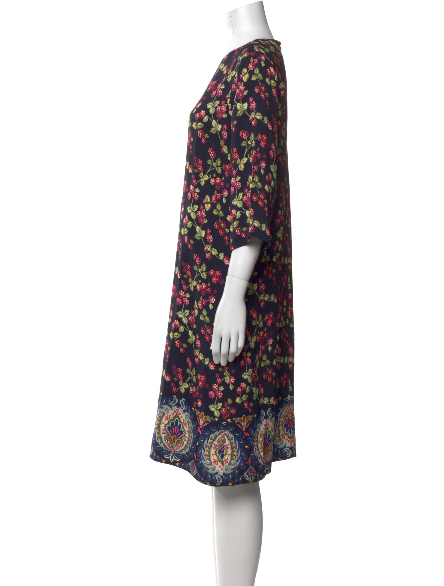 Etro Floral Print Knee-Length Dress