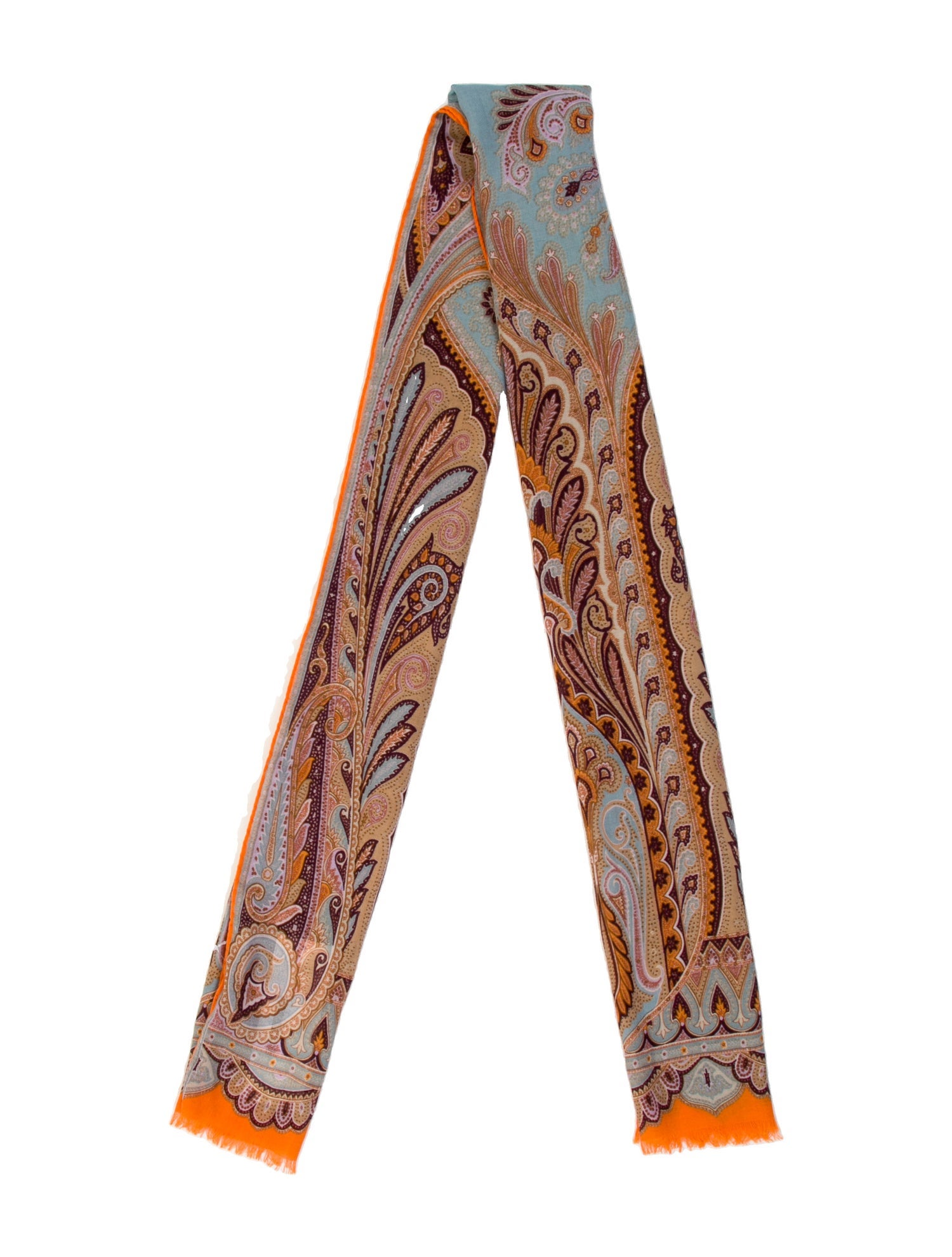 Etro Wool Paisley Print Scarf