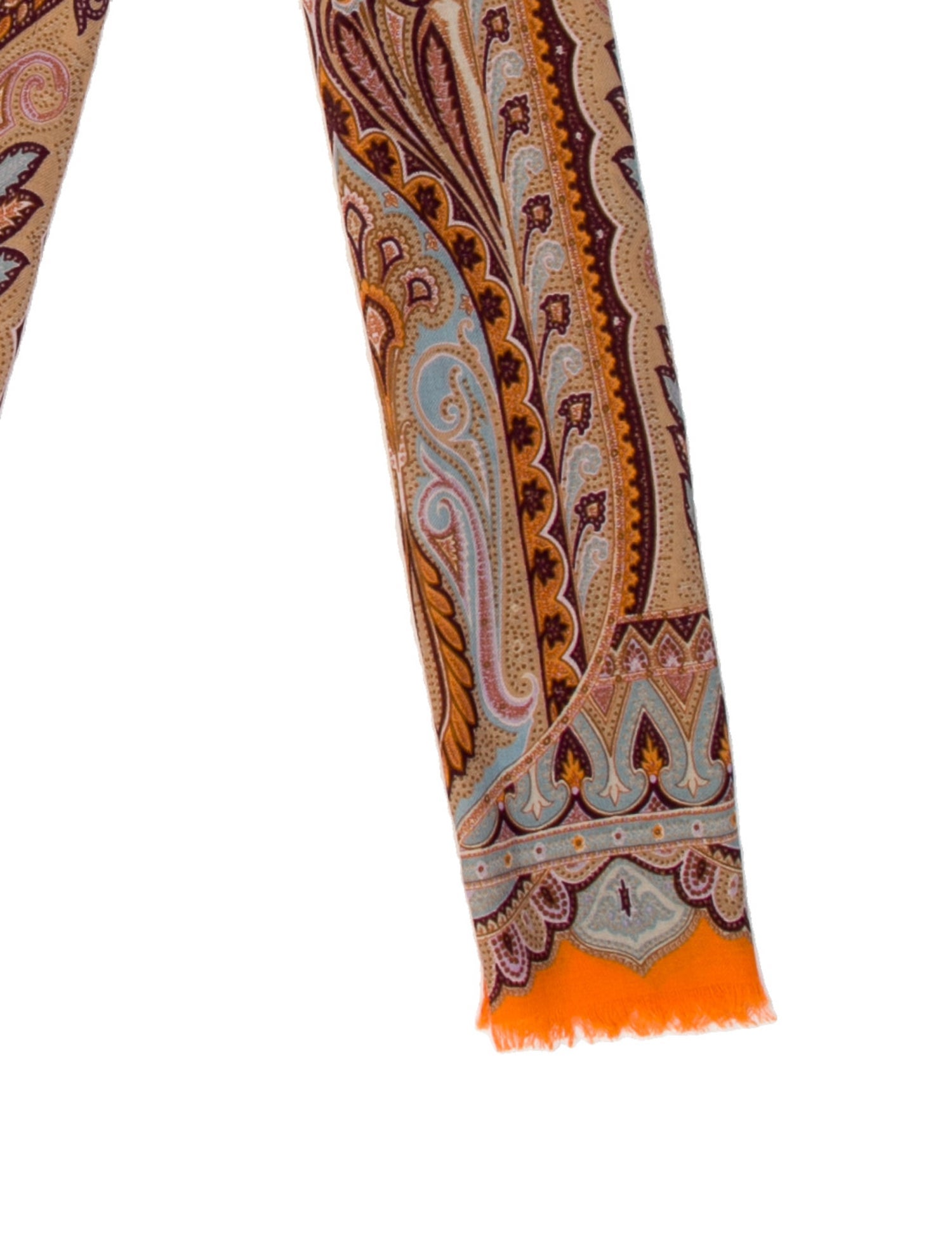 Etro Wool Paisley Print Scarf