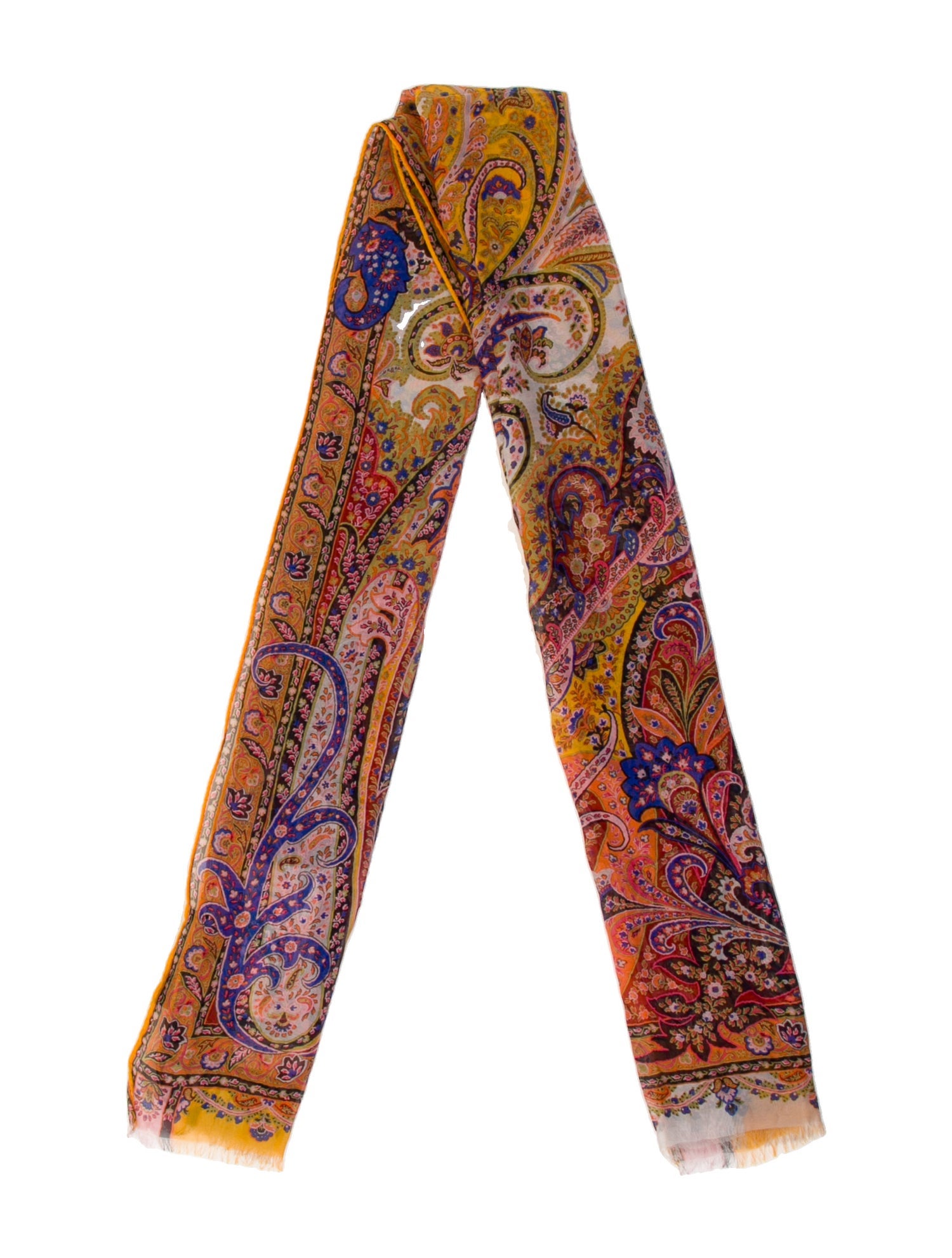 Etro Silk Paisley Print Scarf