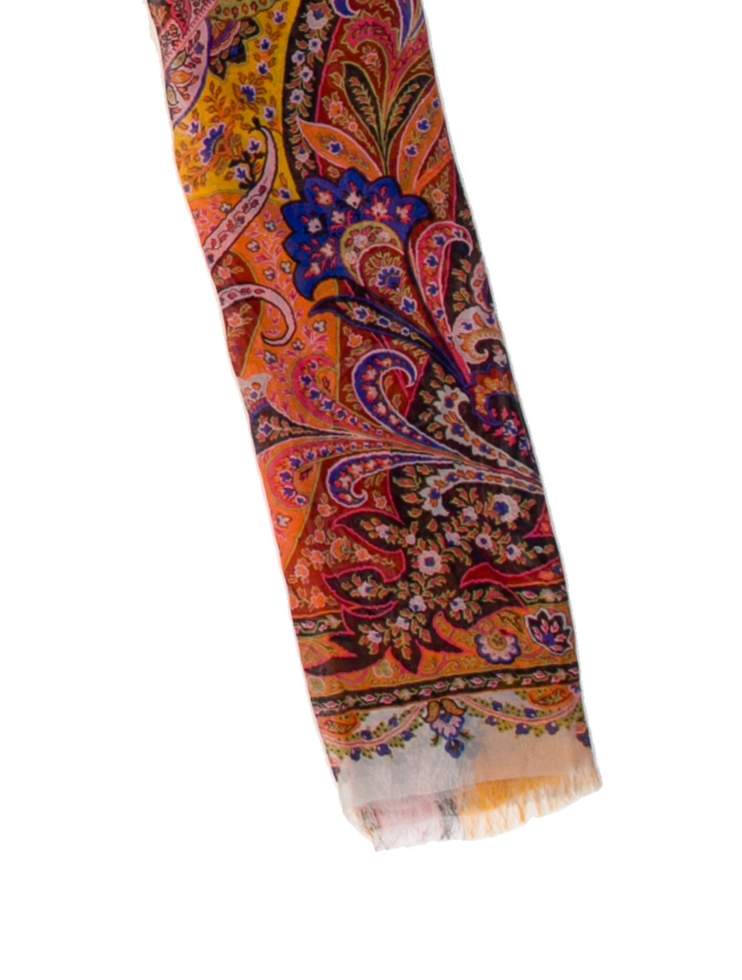 Etro Silk Paisley Print Scarf