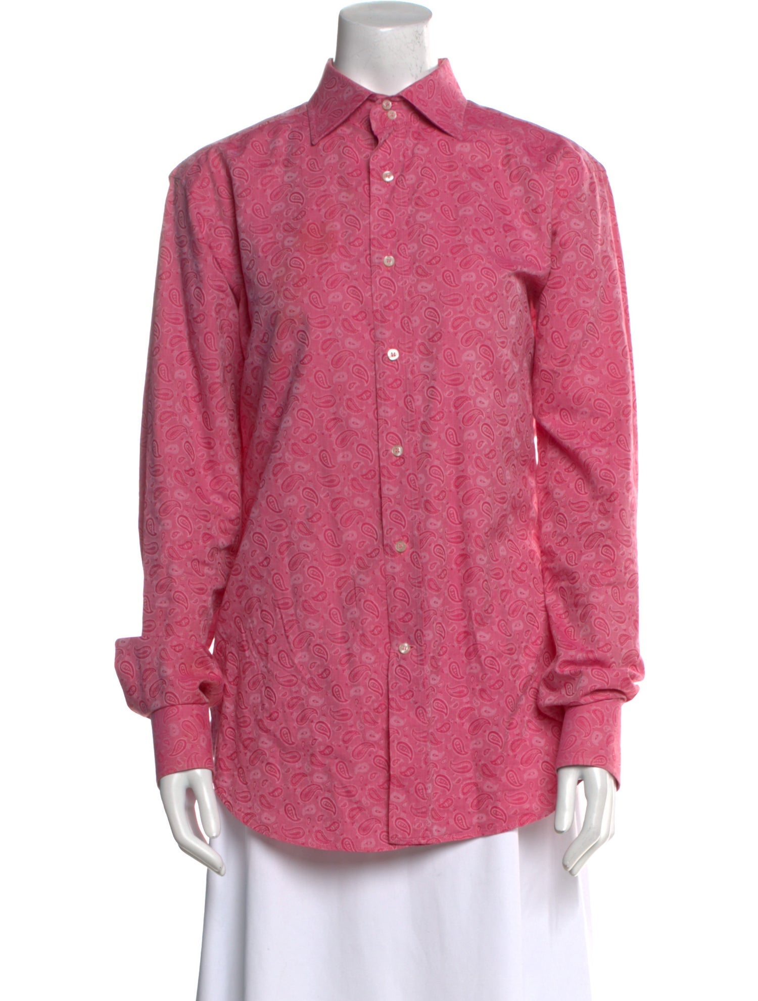 Etro Paisley Print Long Sleeve Button-Up Top