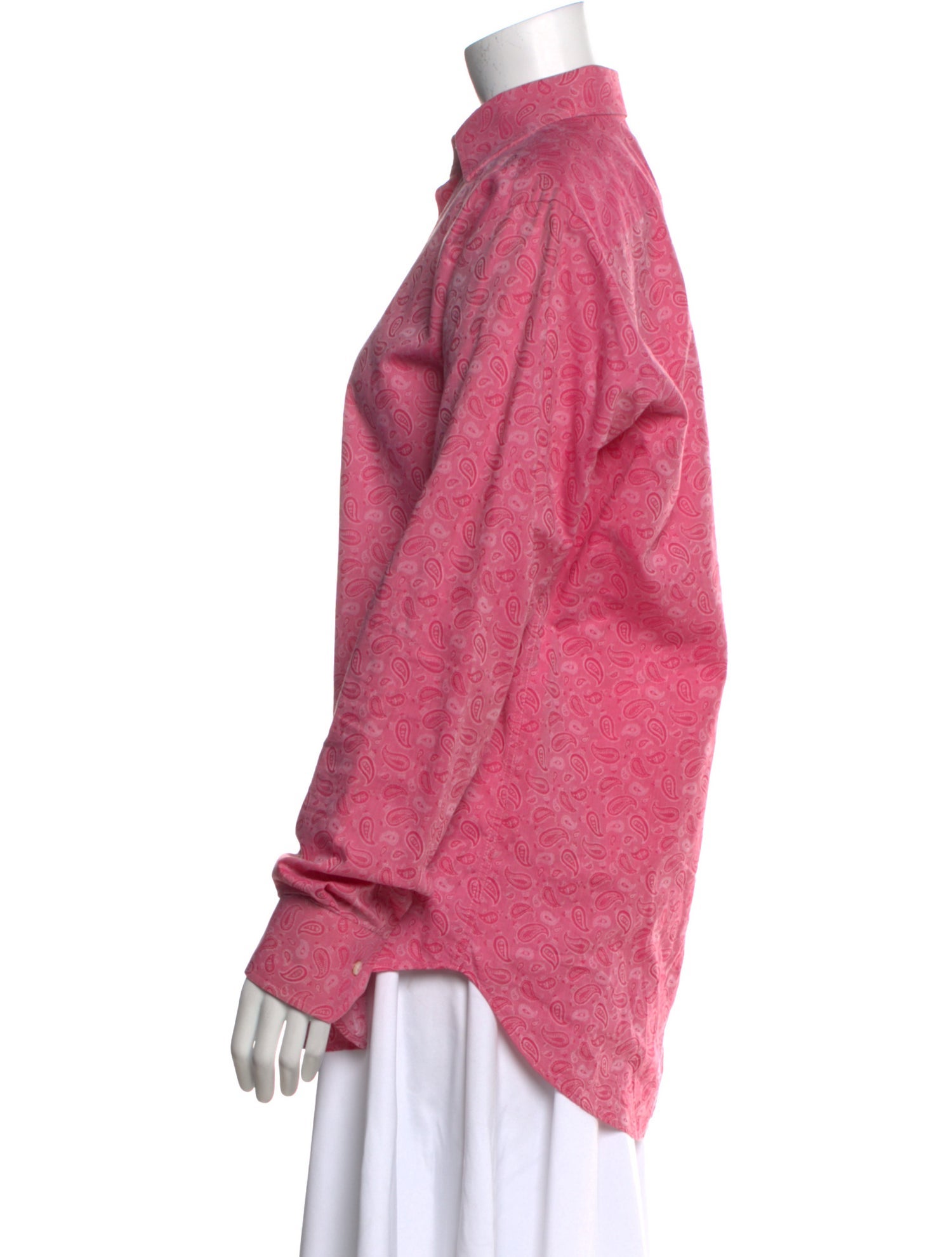 Etro Paisley Print Long Sleeve Button-Up Top