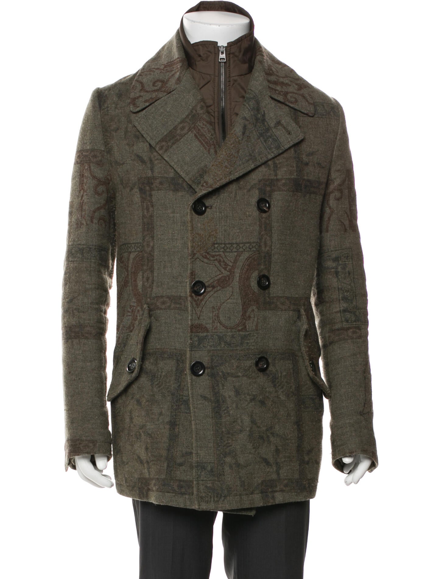 Etro Printed Peacoat