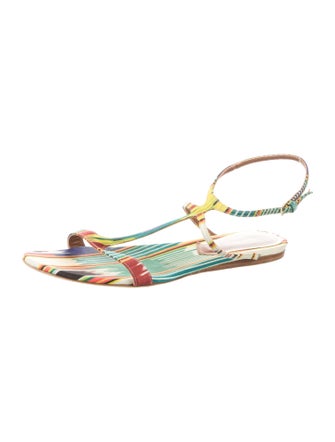 Etro Satin Printed Sandals