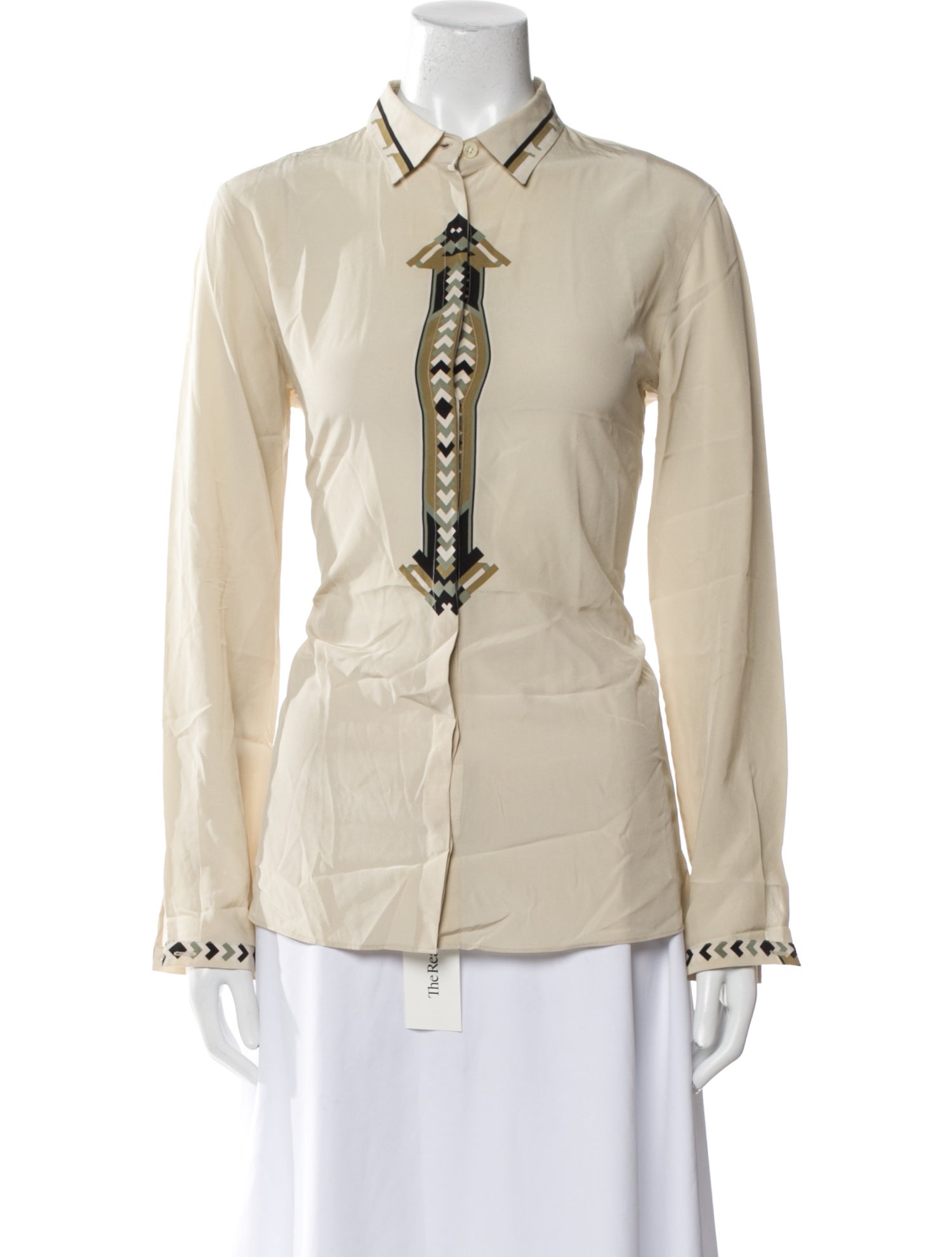 Etro Silk Long Sleeve Button-Up Top