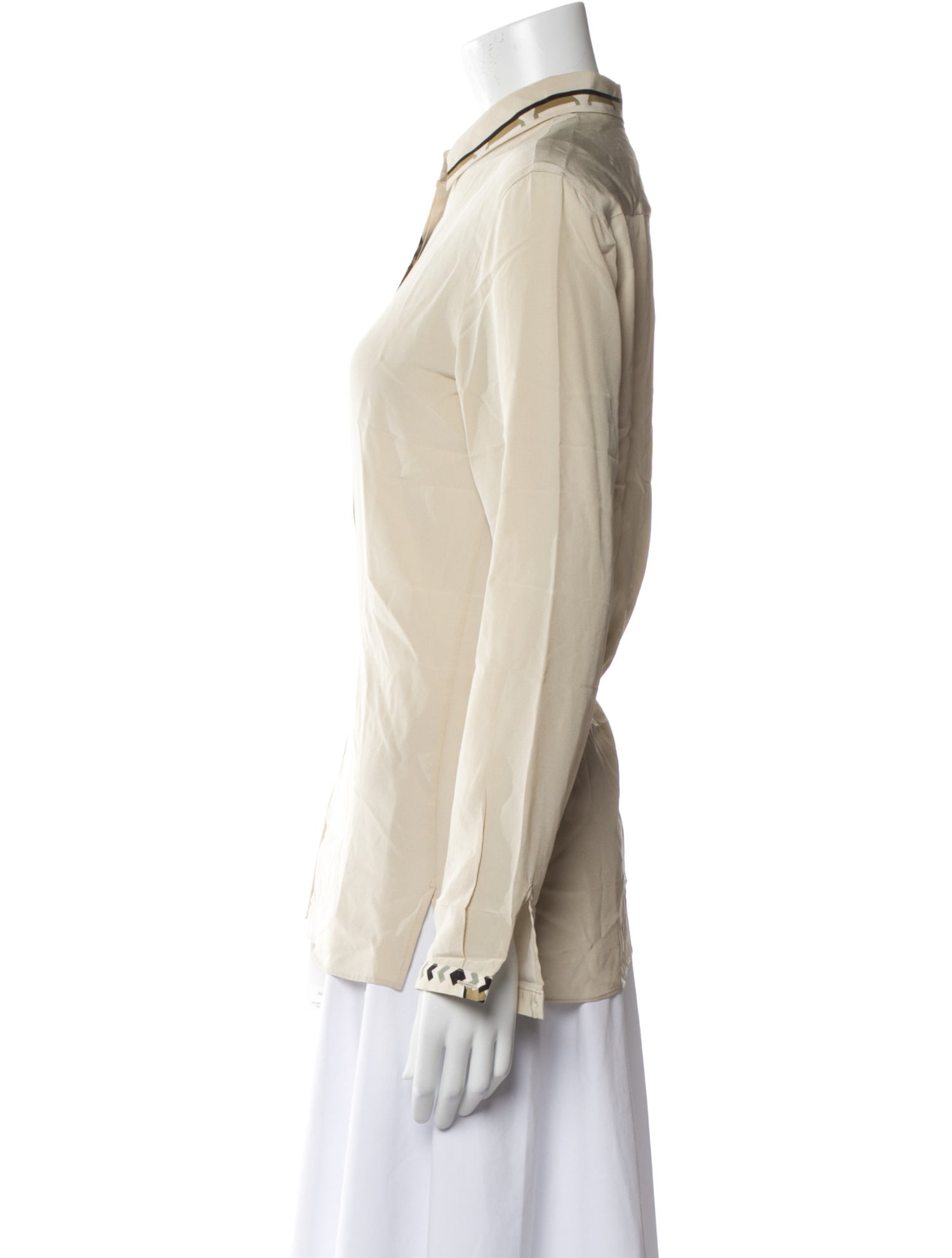 Etro Silk Long Sleeve Button-Up Top