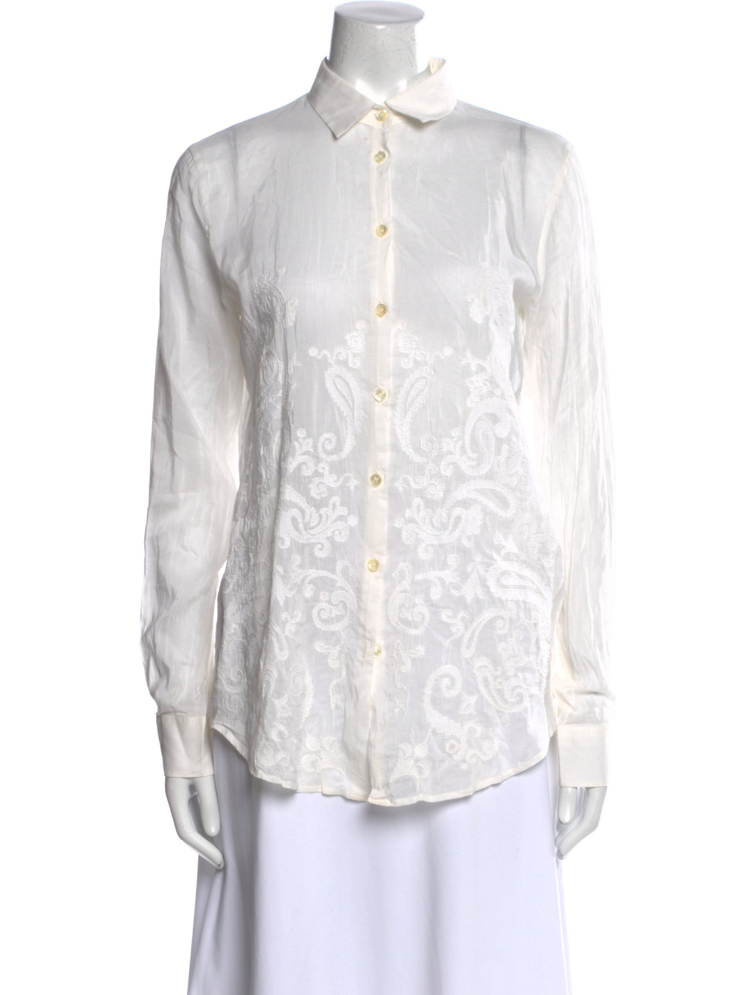 Etro Long Sleeve Button-Up Top