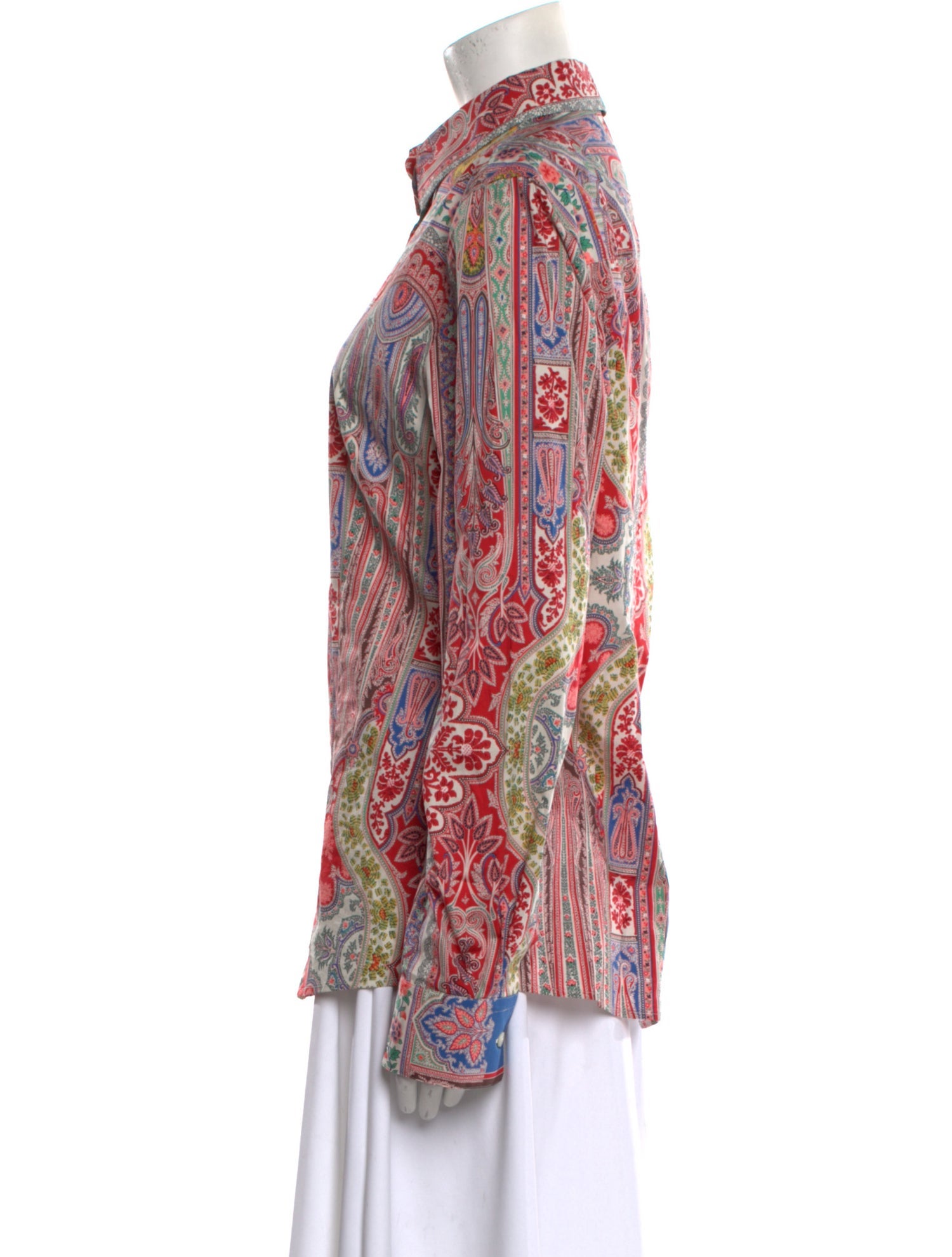 Etro Paisley Print Long Sleeve Blouse