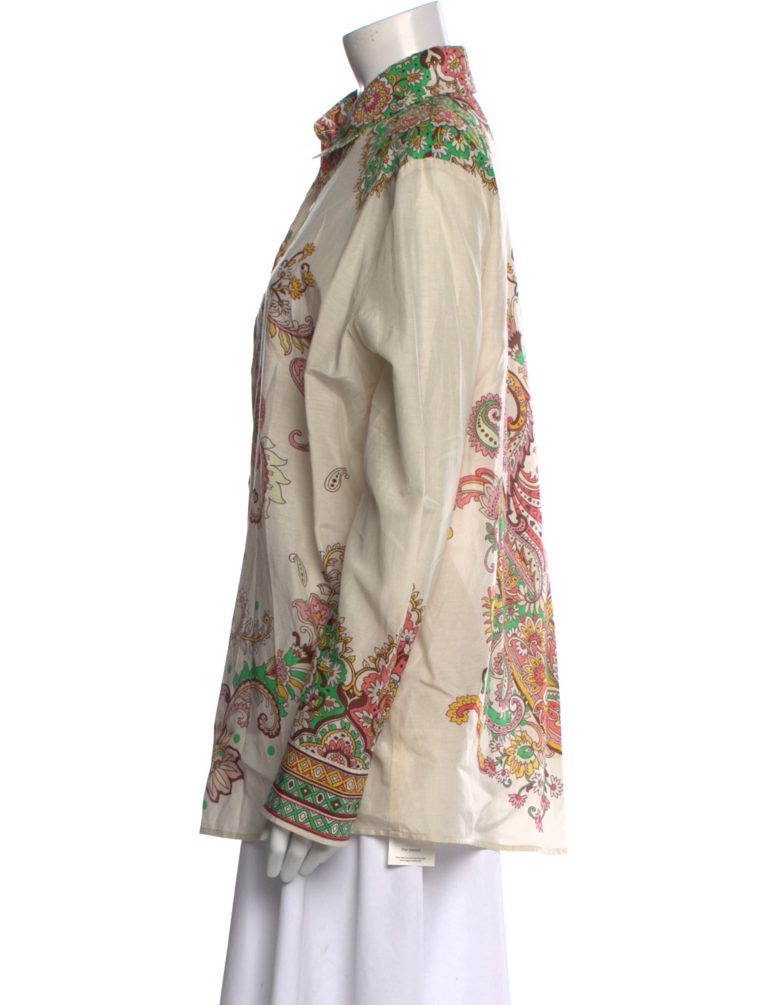 Etro Paisley Print Long Sleeve Button-Up Top