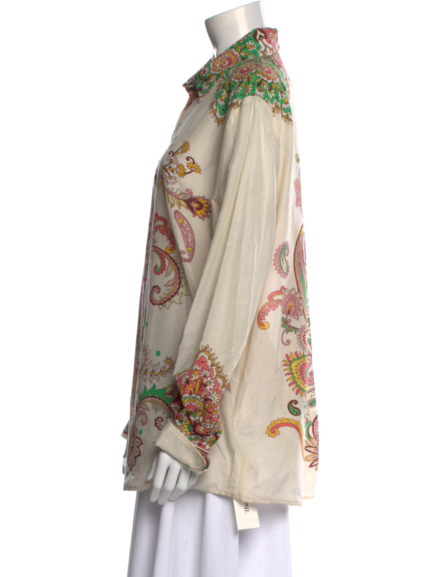 Etro Paisley Print Long Sleeve Button-Up Top