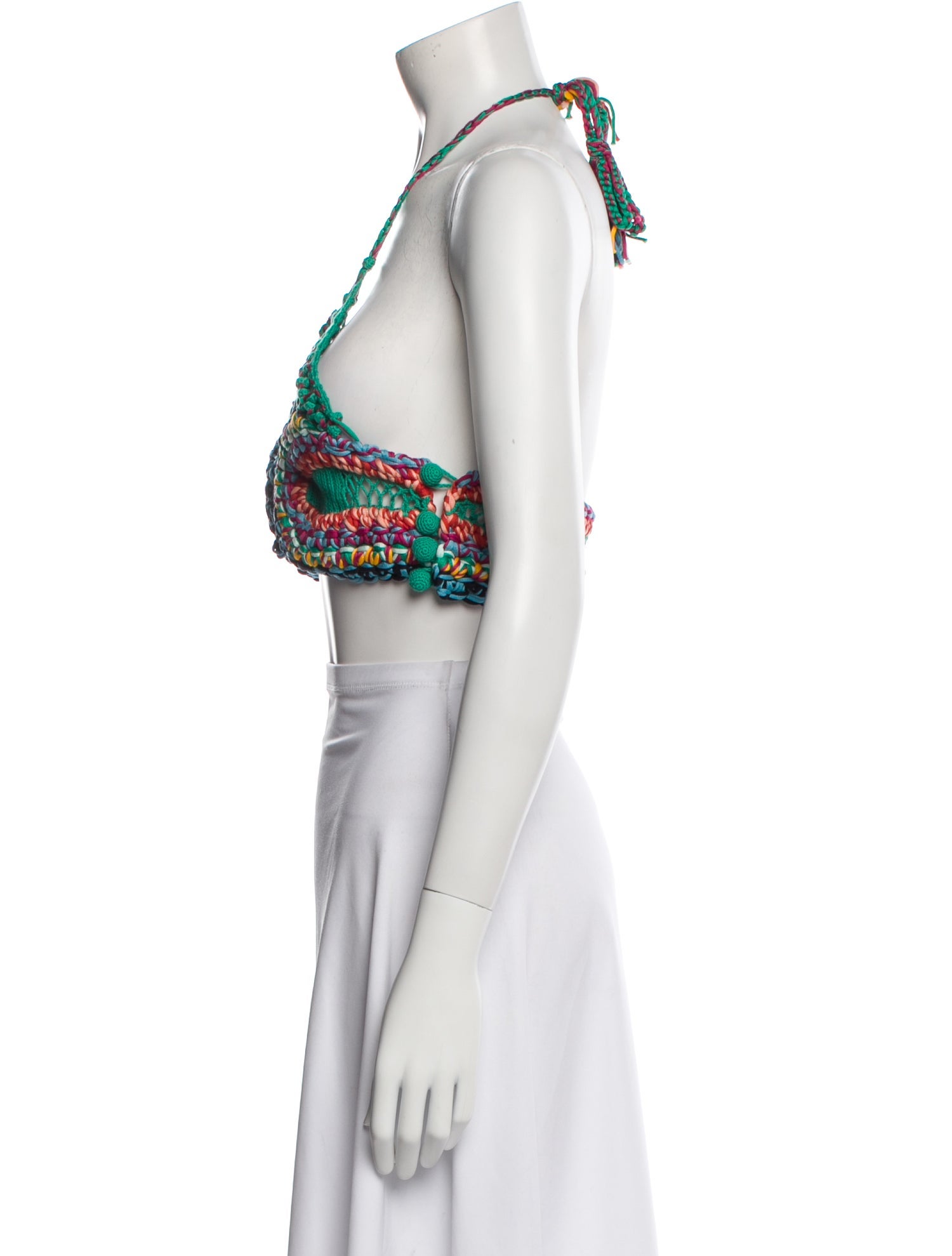Etro Printed Halterneck Crop Top