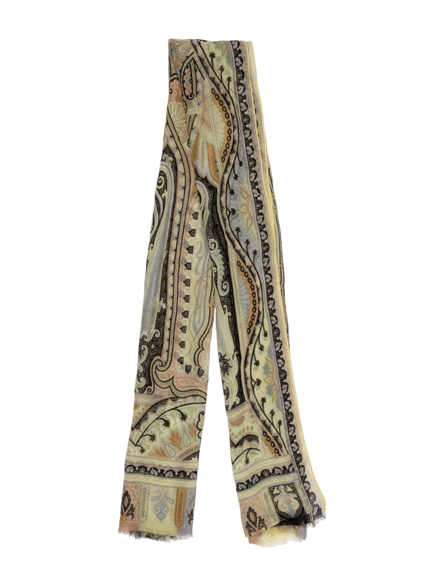 Etro Cashmere Paisley Print Scarf