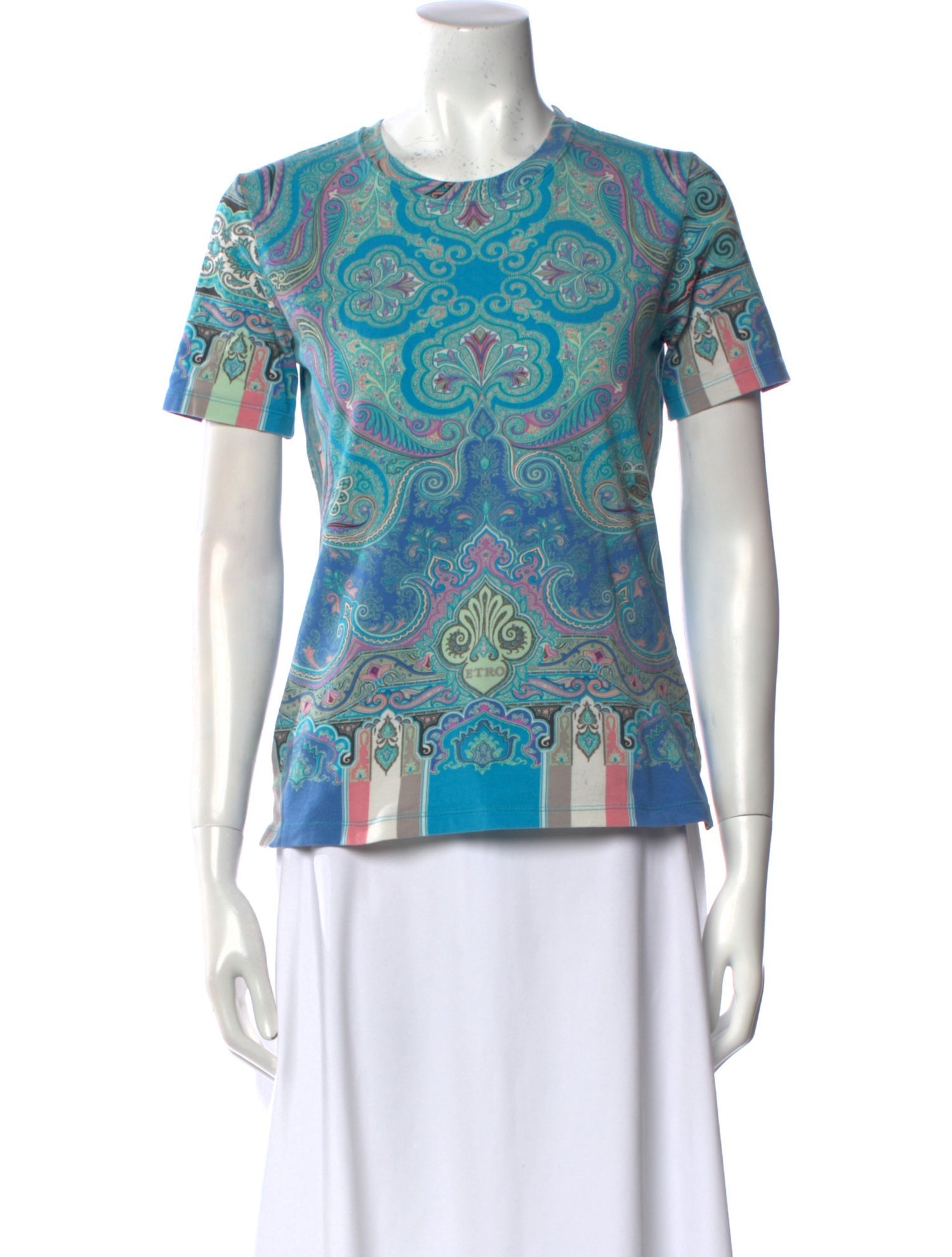 Etro Printed Crew Neck T-Shirt