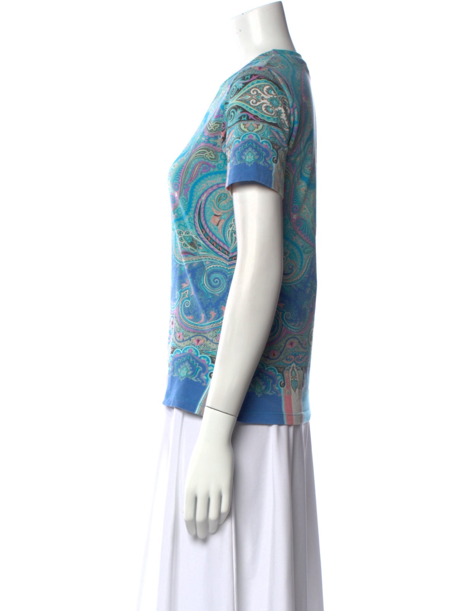 Etro Printed Crew Neck T-Shirt