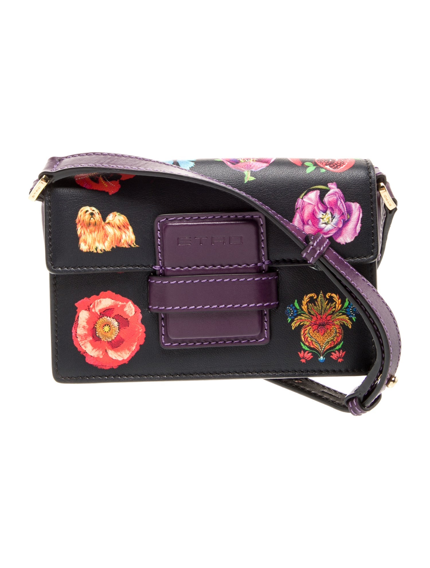 Etro Leather Messenger Bag