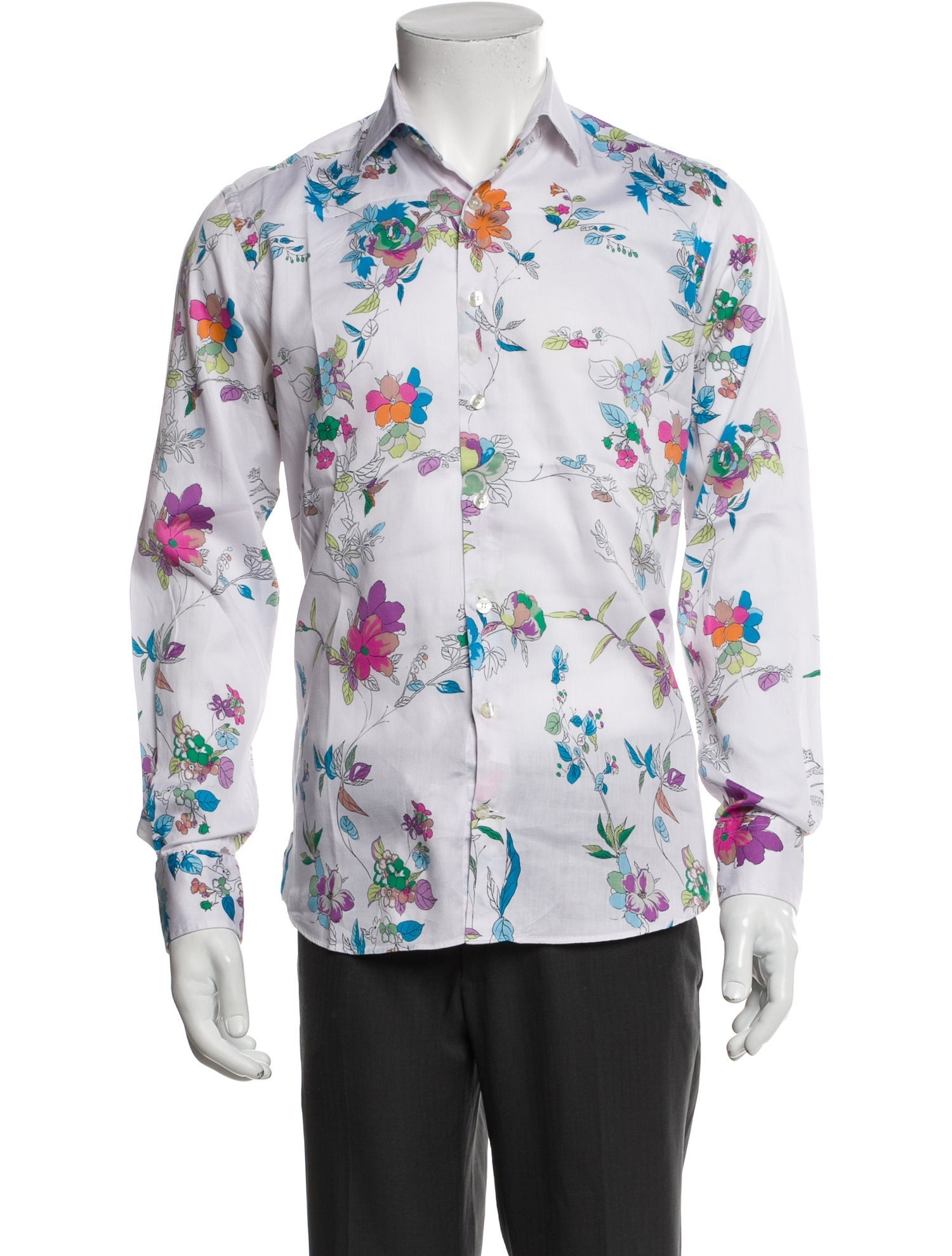 Etro Floral Print Long Sleeve Shirt
