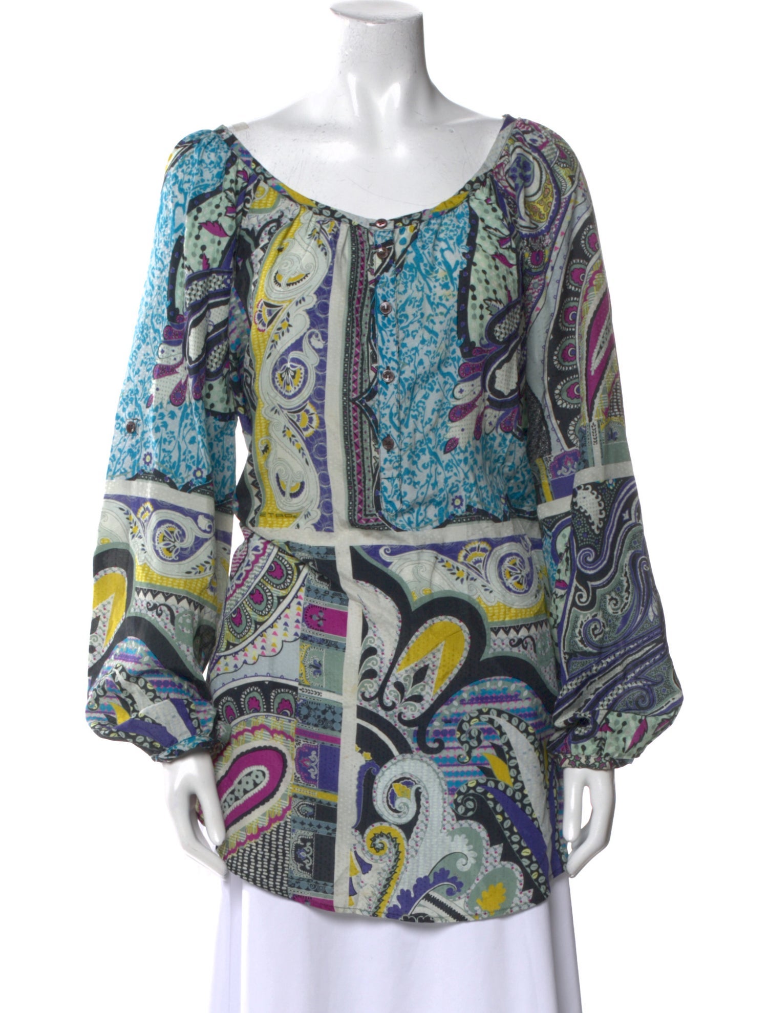 Etro Paisley Print Scoop Neck Tunic