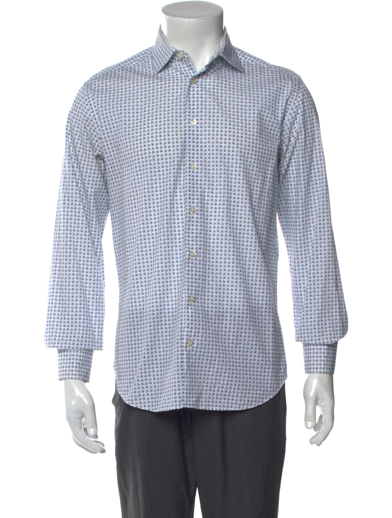 Etro Printed Long Sleeve Dress Shirt