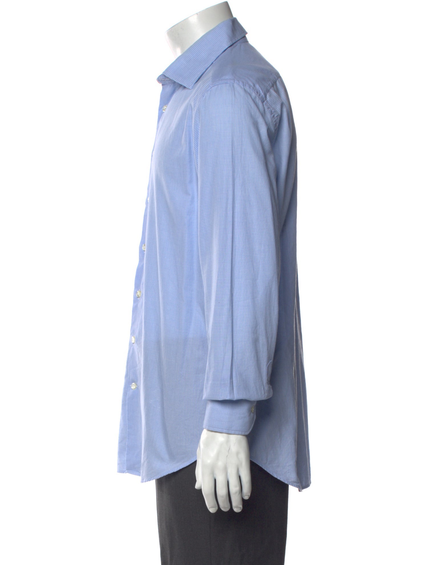 Etro Plaid Print Long Sleeve Dress Shirt