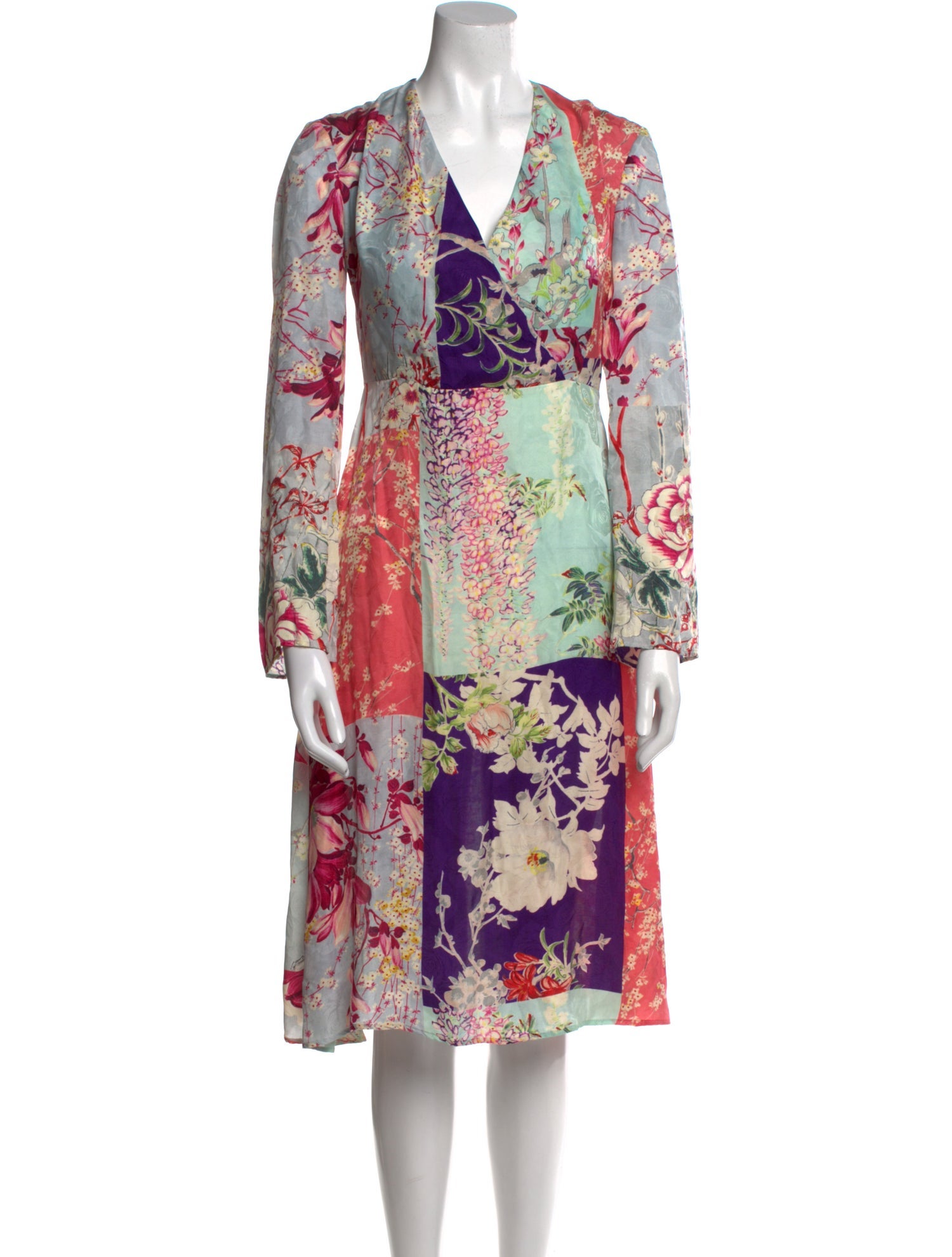 Etro Floral Print Midi Length Dress