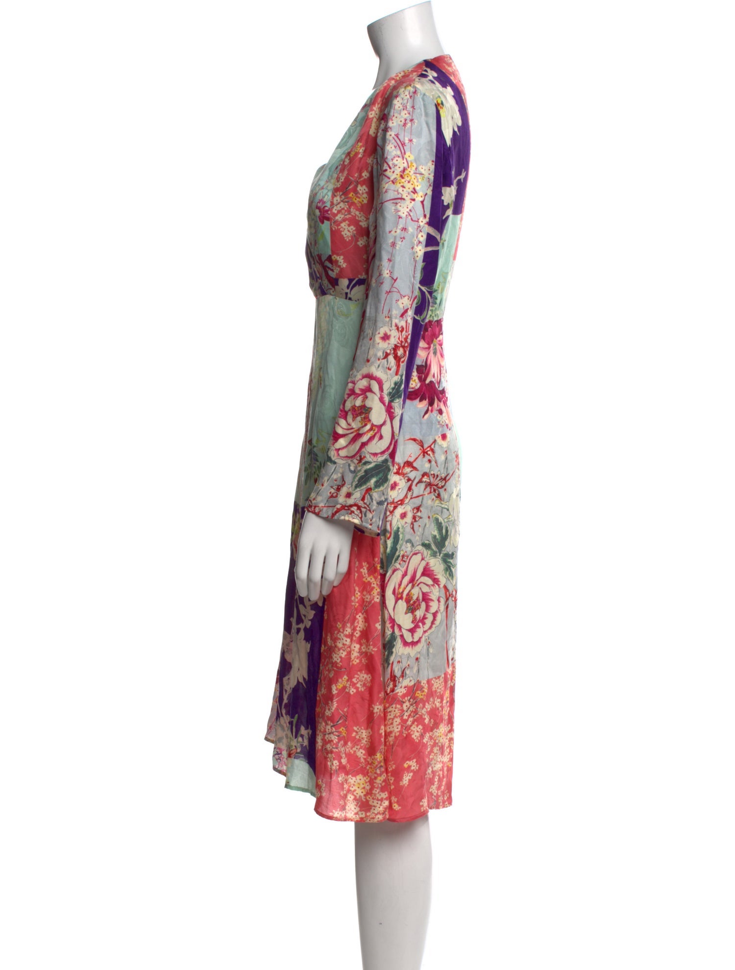 Etro Floral Print Midi Length Dress