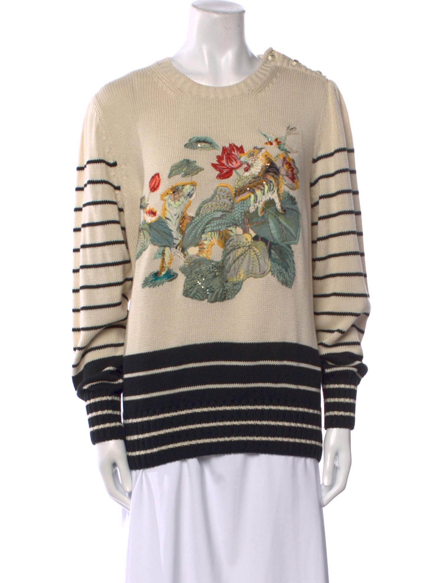 Etro Striped Crew Neck Sweater
