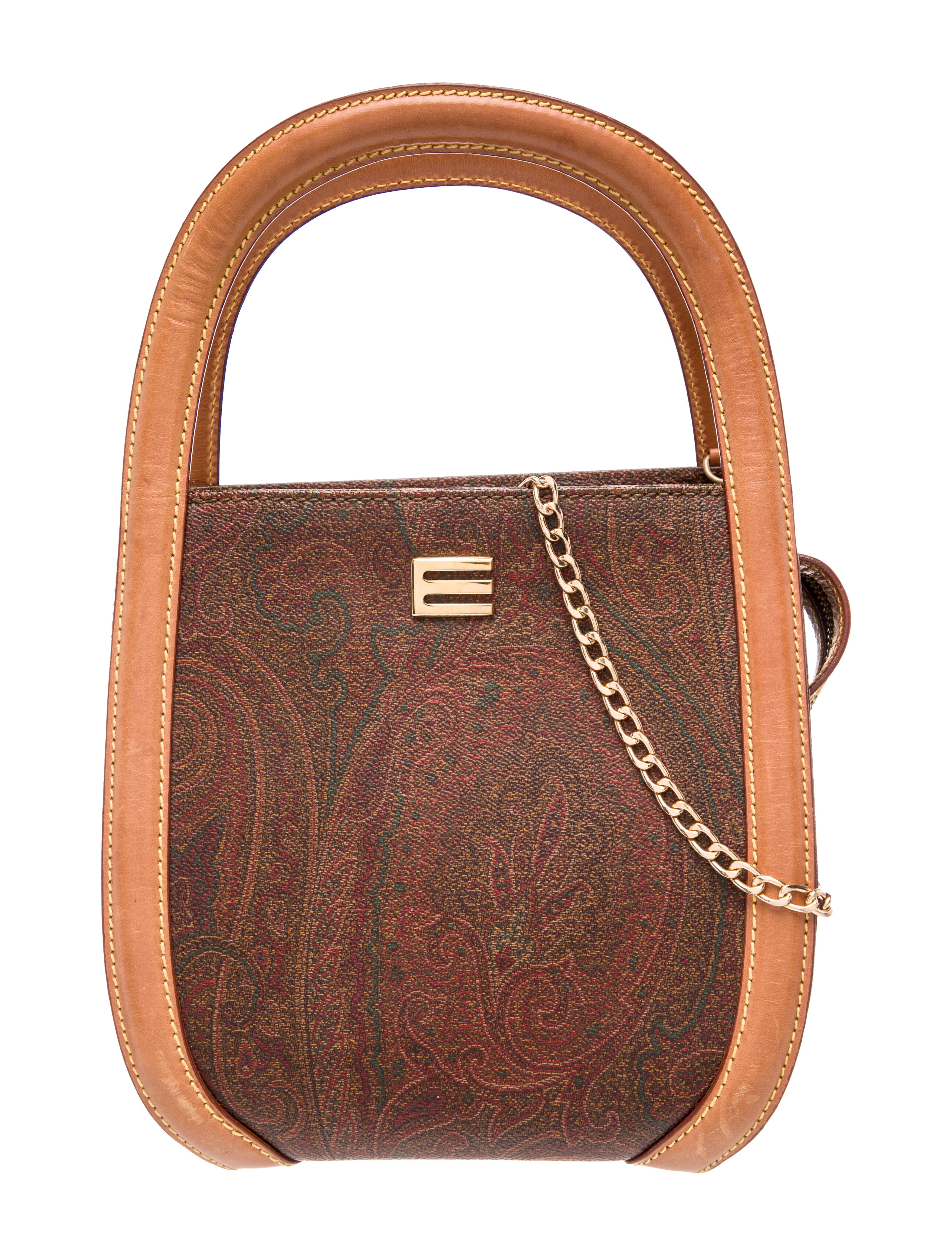 Etro Leather Top Handle Bag Vintage