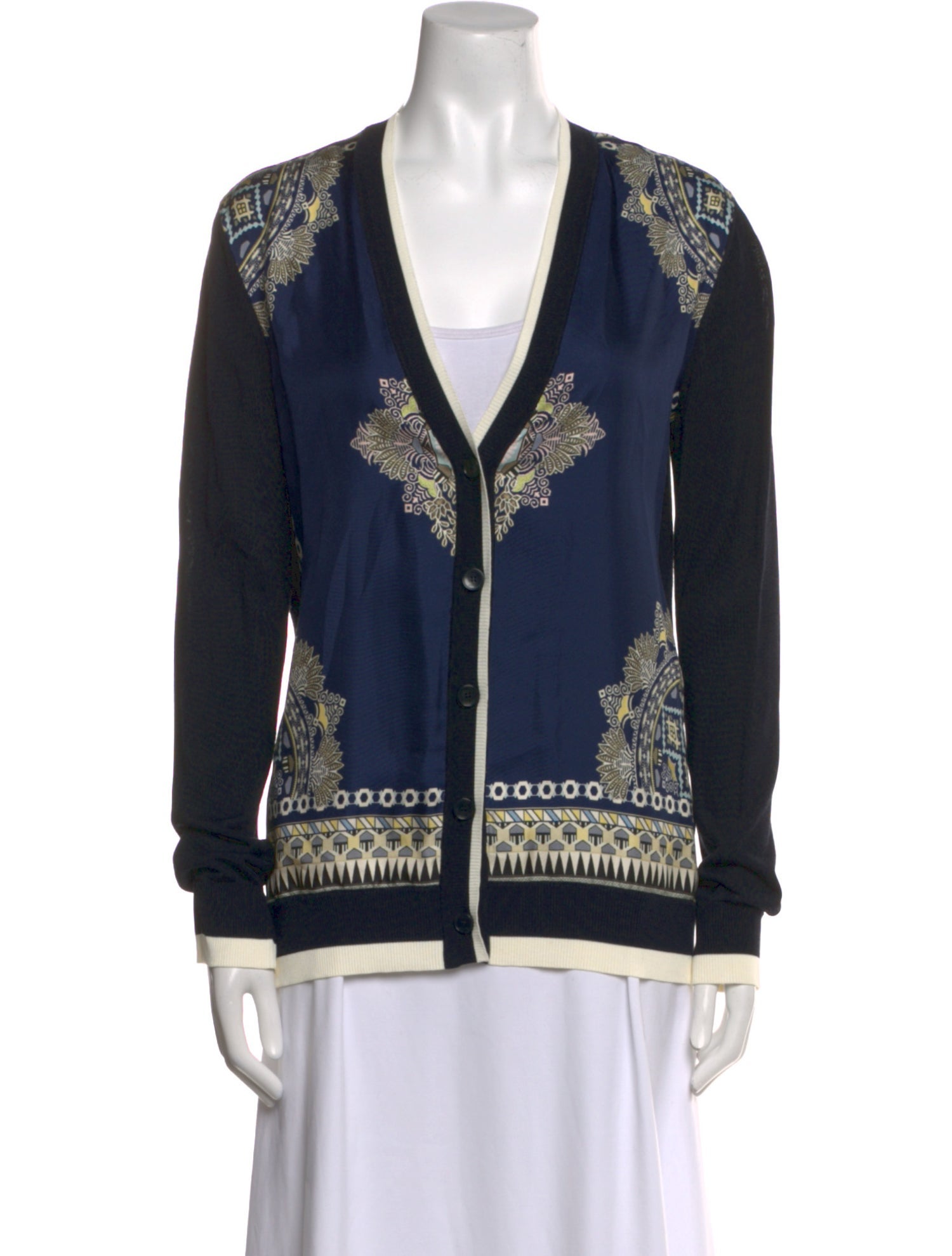 Etro Printed V-Neck Sweater