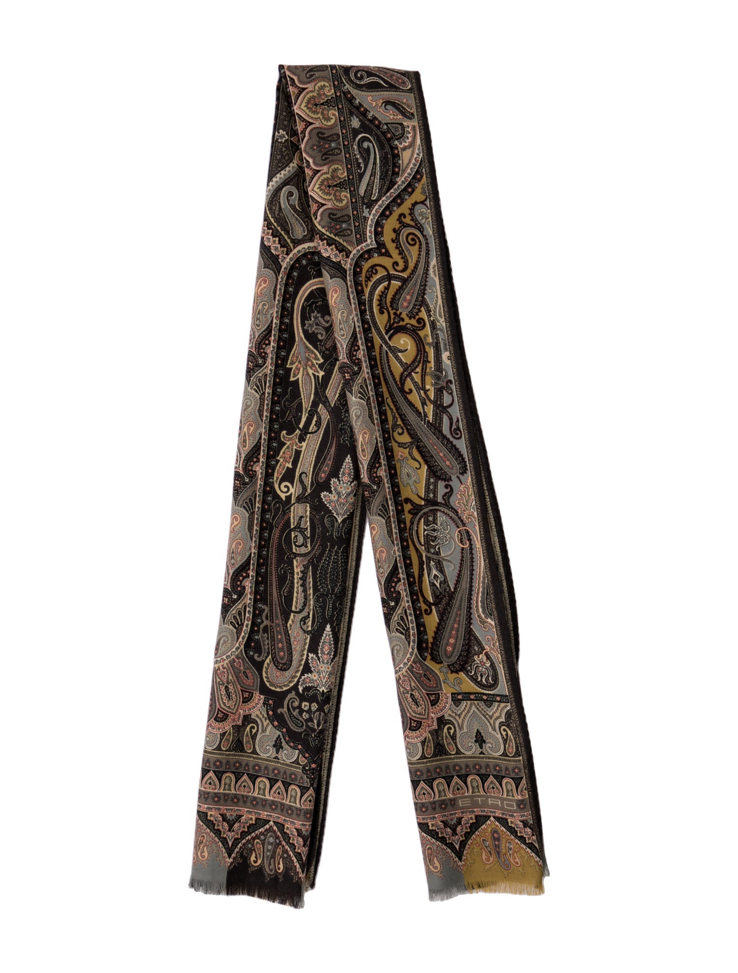Etro Silk Paisley Print Scarf