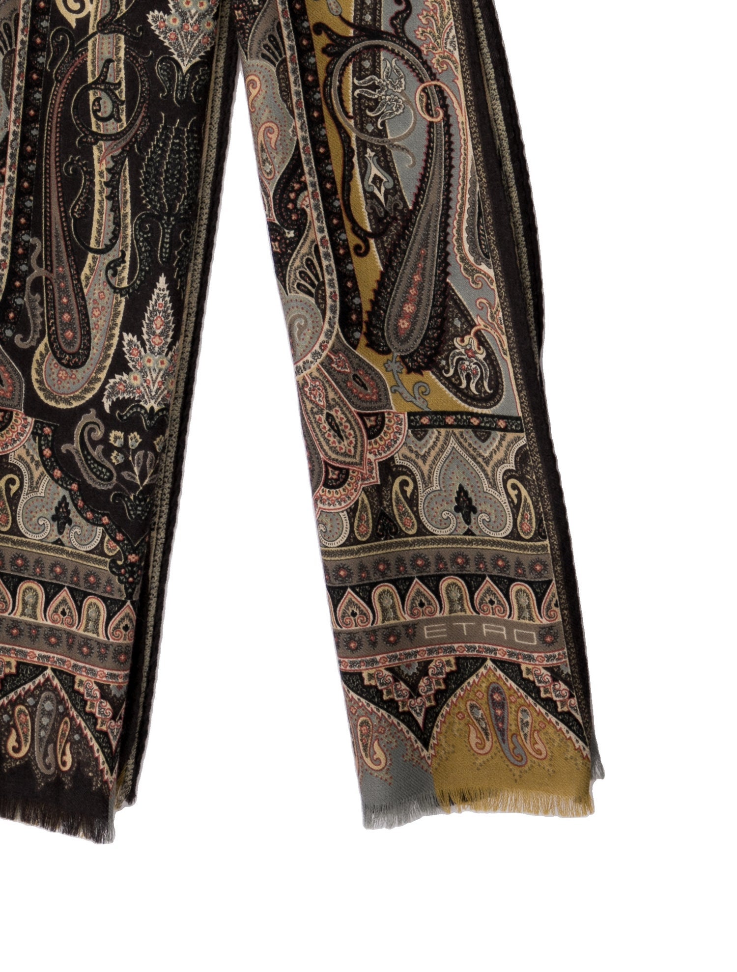 Etro Silk Paisley Print Scarf